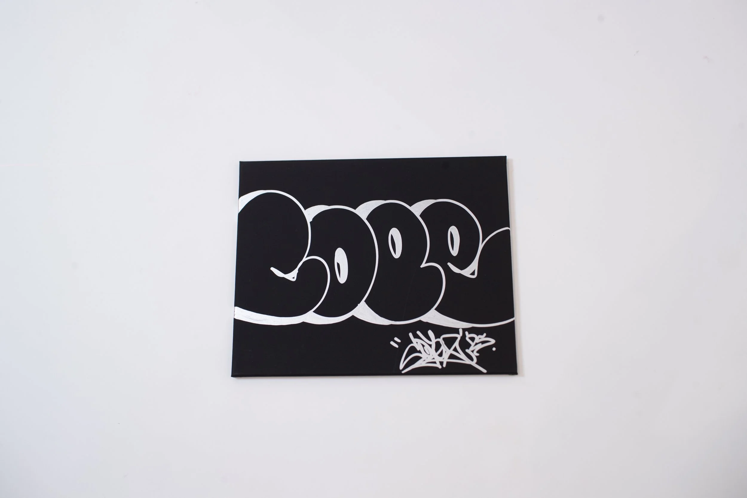 COPE2 - SILVER ON BLACK CANVAS OUTLINE