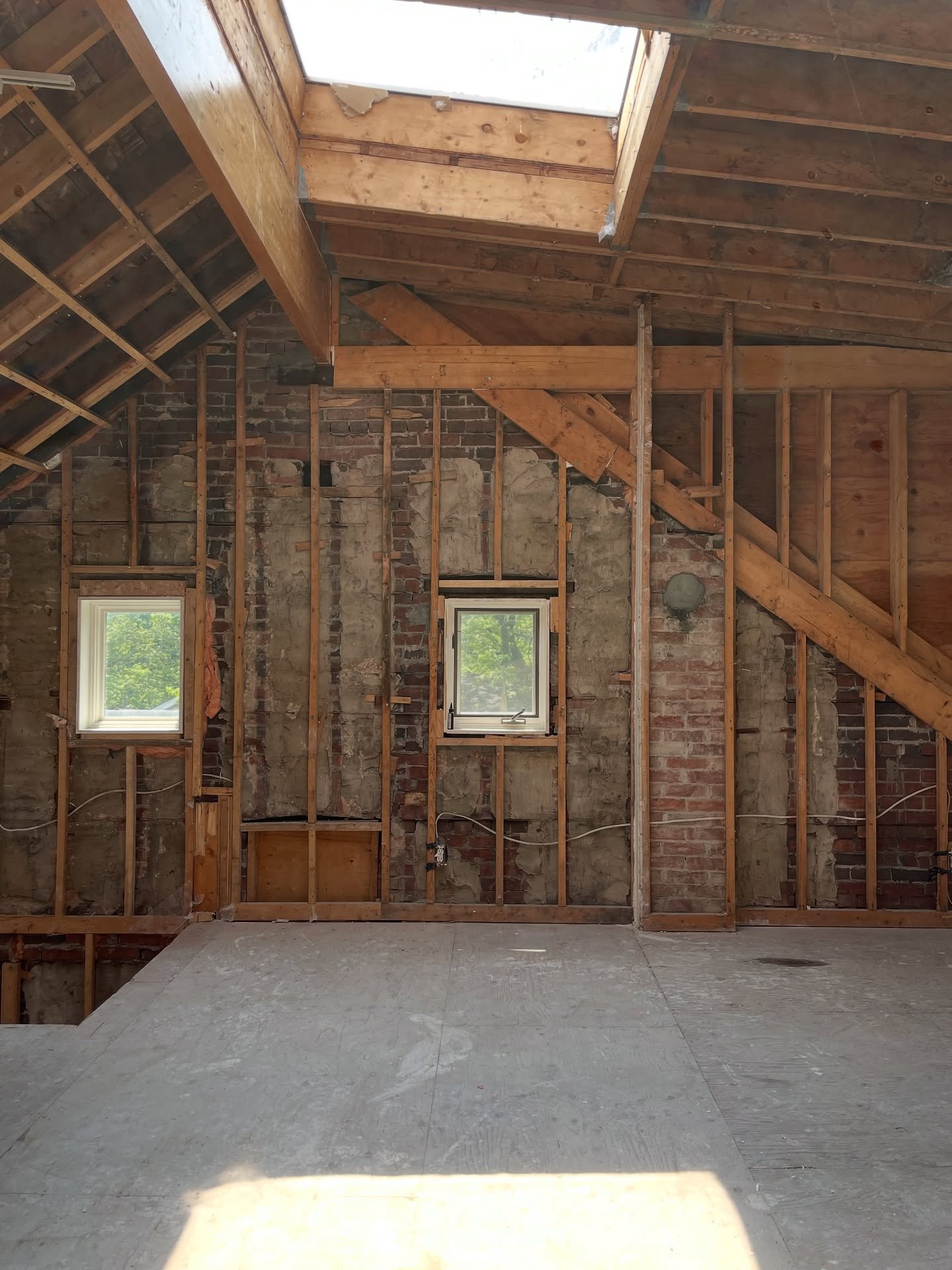 Almost done being ripped apart and ready to be put back together. This is going to be a good one.  The natural light on this 3rd floor is perfection. Job site footwear, not perfection. Can&rsquo;t wait to get things moving soon.