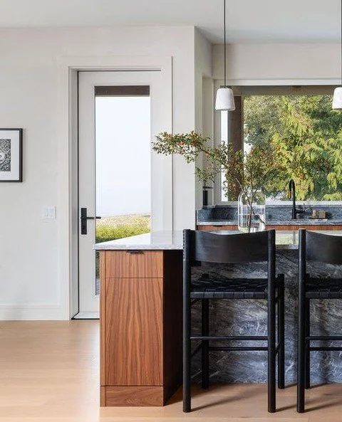 When the clients of our Vancouver Island Residence reached out to our team to design their new custom home, they already had a lot of great big-picture ideas (ie: size, function, general layout) in mind for their kitchen design.  I truly loved collab