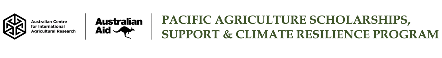 Pacific Agriculture Scholarships, Support &amp; Climate Resilience Program