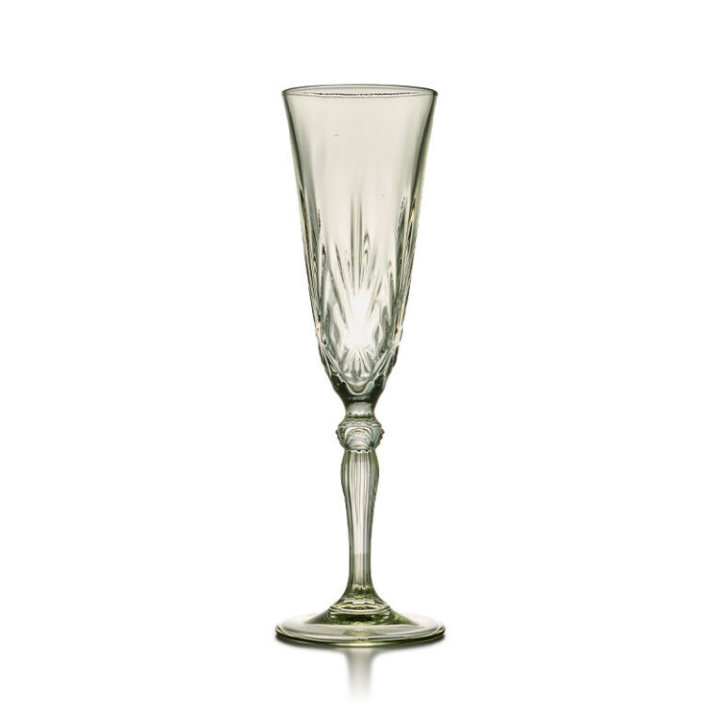 Melodia/Etched Green Champagne Flute~$2.25