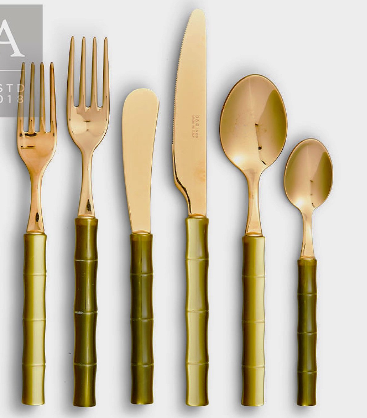 Bamboo Olive Gold Flatware