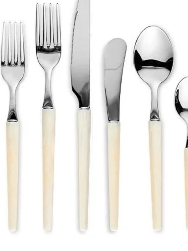 Stiletto Blonde Flatware (per piece)

~ Entree Fork; Salad Fork; Entree Spoon; Entree Knife; Butter Knife
