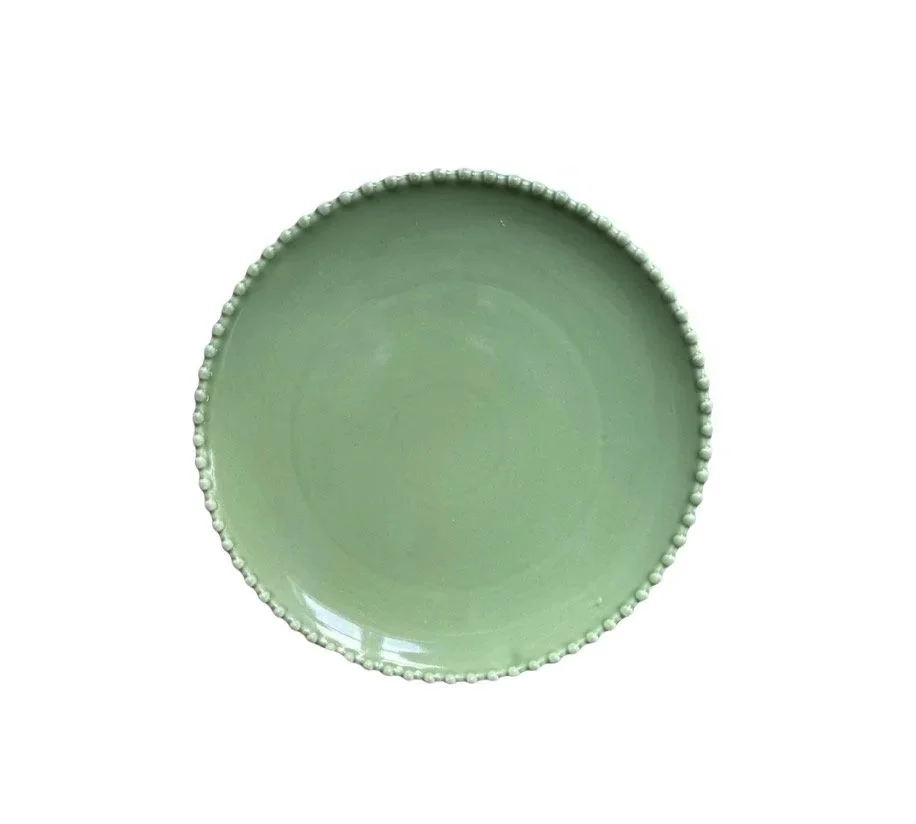 Green Beaded Charger~12"