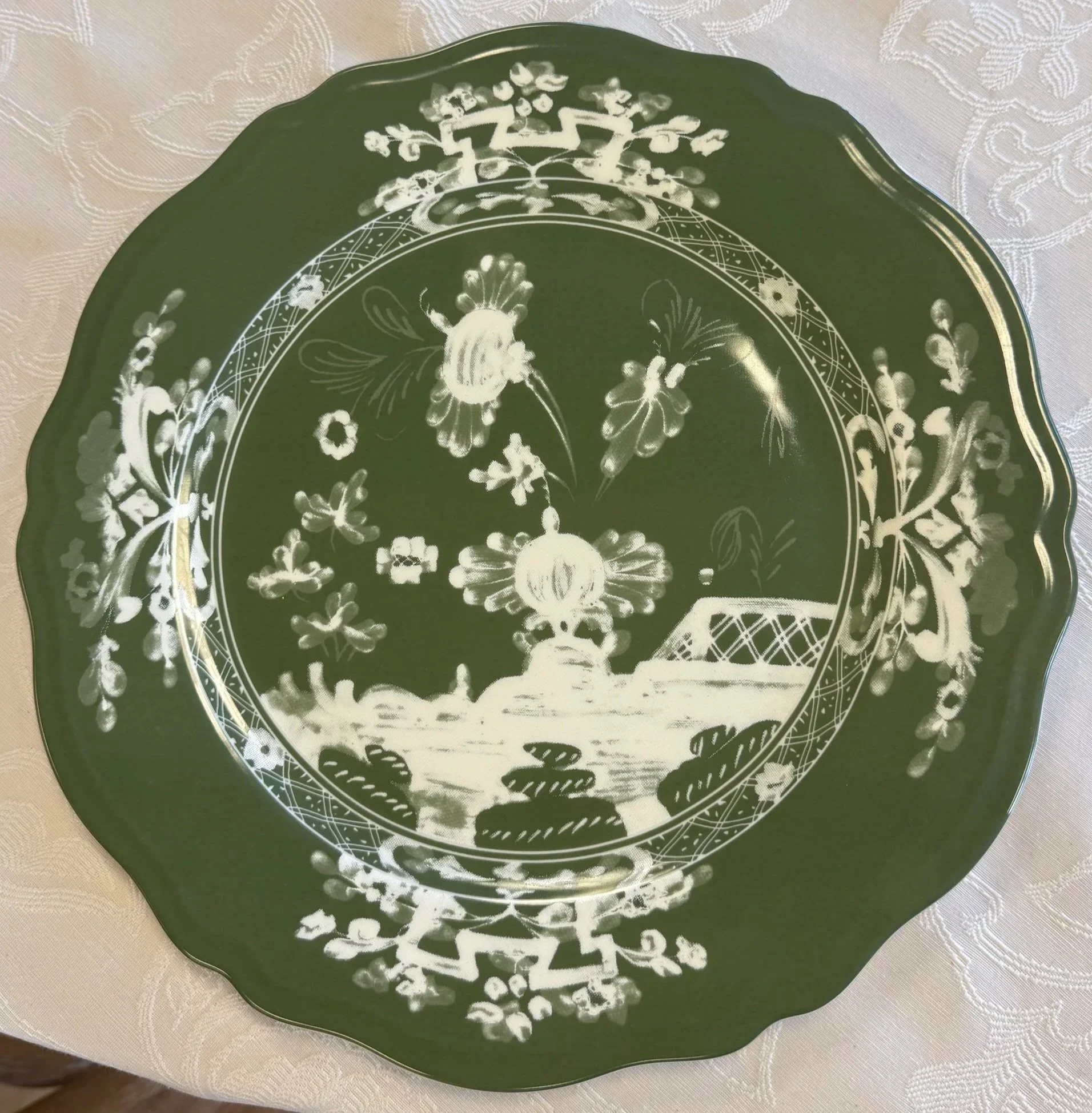 Ginori Green Charger 12.5"