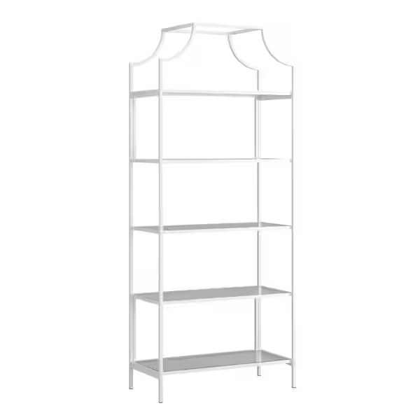 White & Glass Shelving
$85