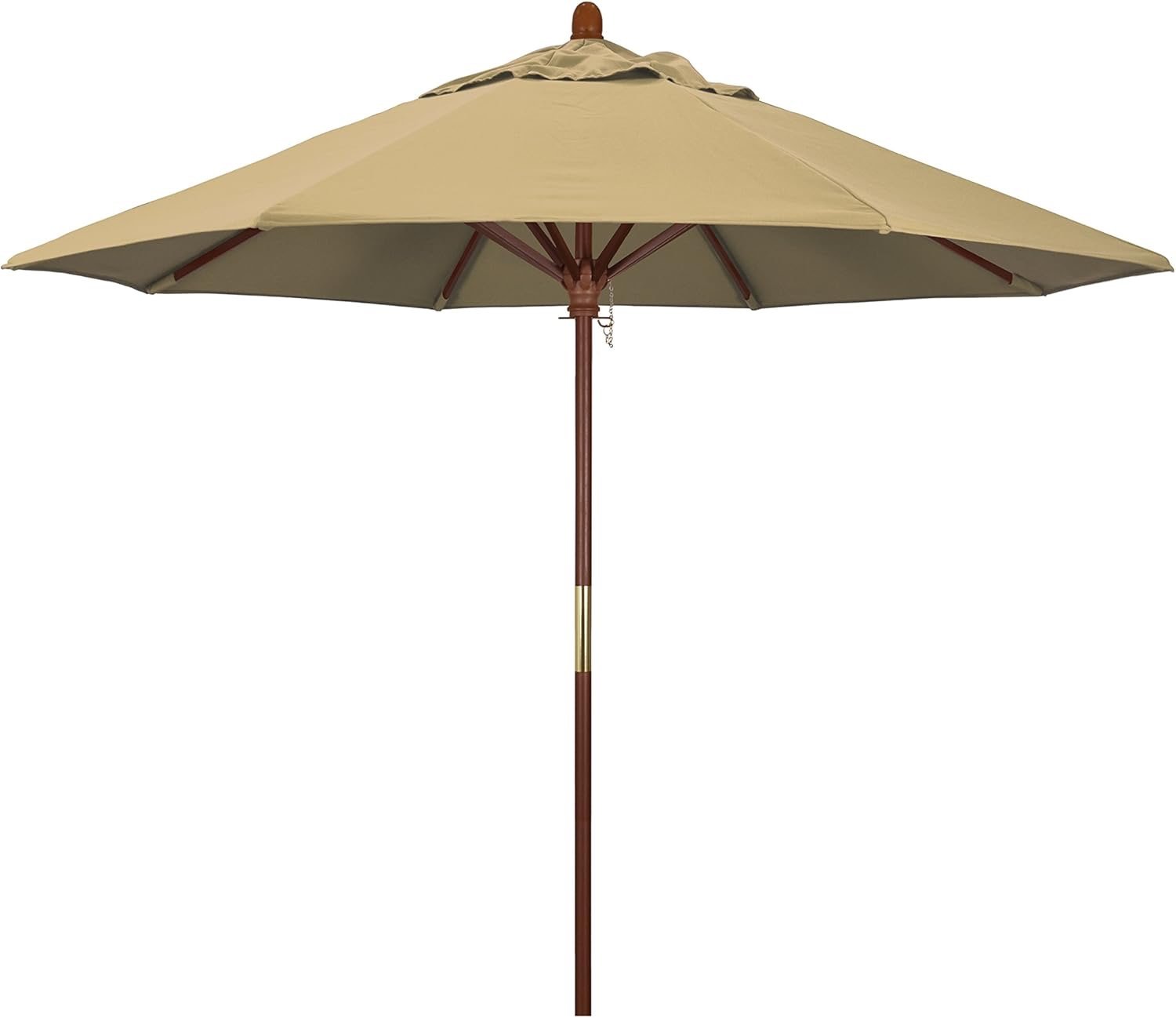 Beige Patio Umbrella w/ Black Base $100
