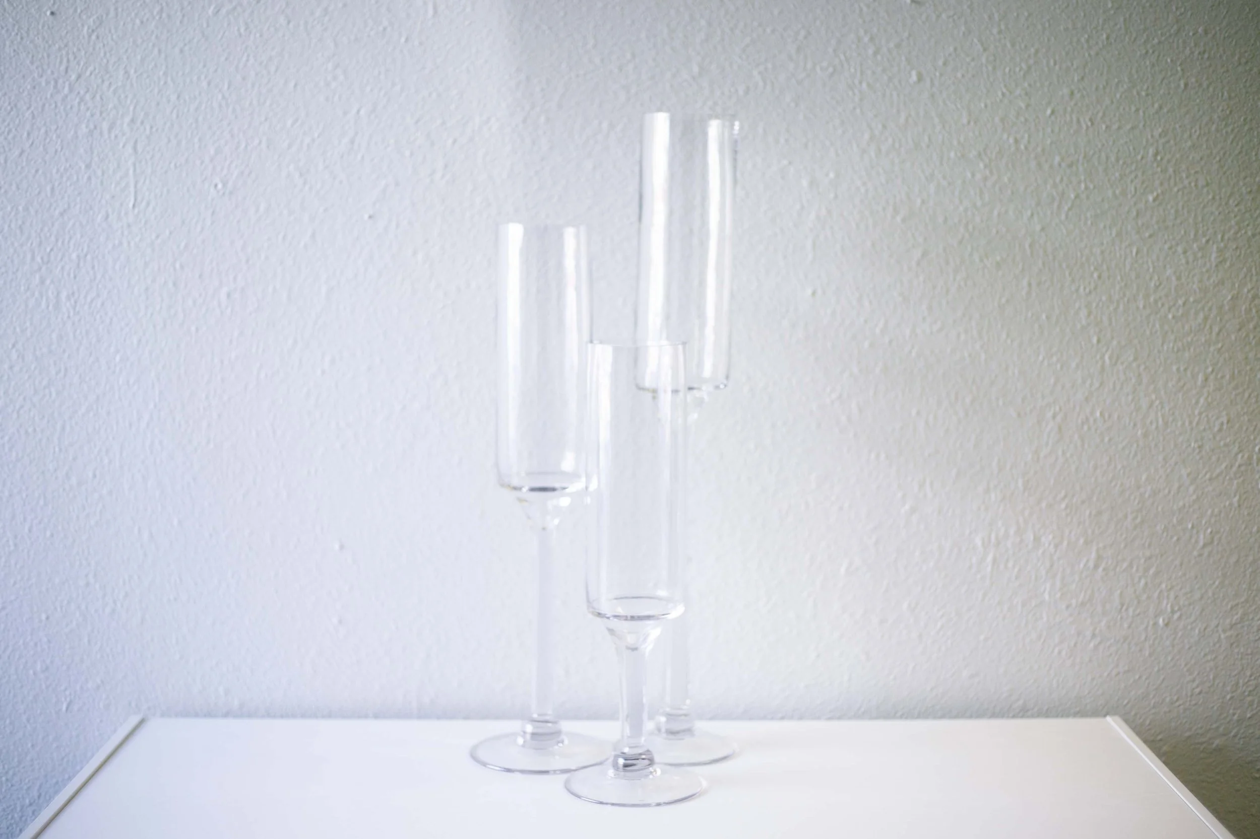 Tall Stemmed Cylinder Trio $60