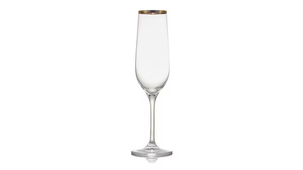 Gold Rim Champagne Glass 