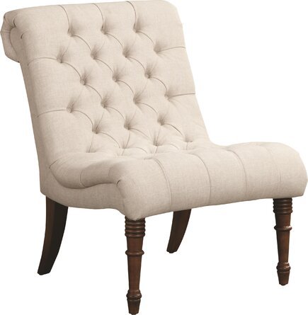 Cream Tufted Slipper Chair
$75