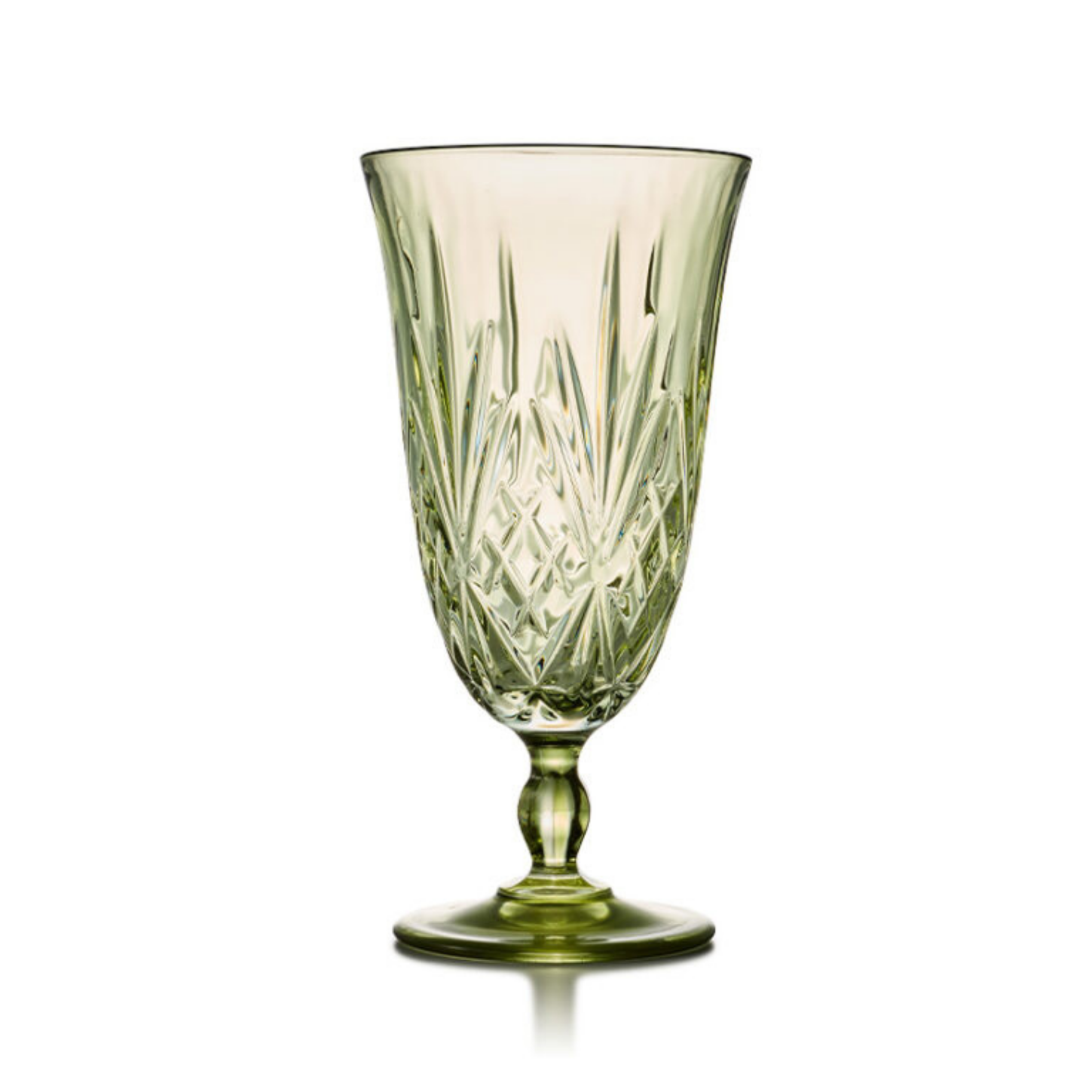 Melodia/Etched Green Water Glass~$3.25
