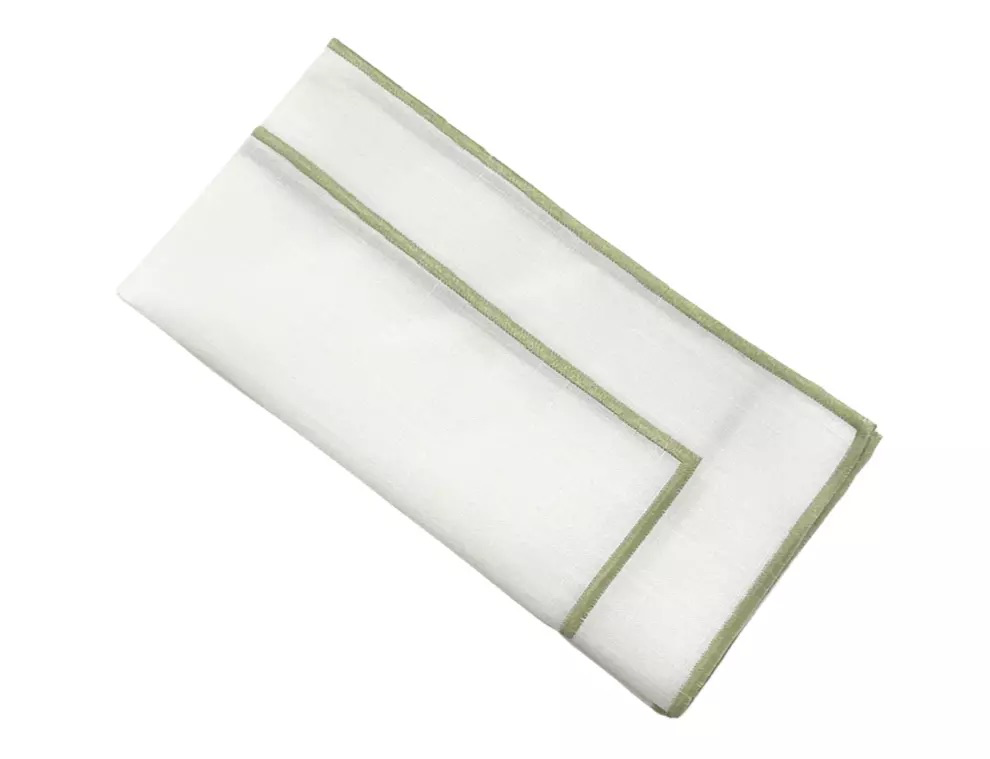 White & Sage Stitch - $3.50
