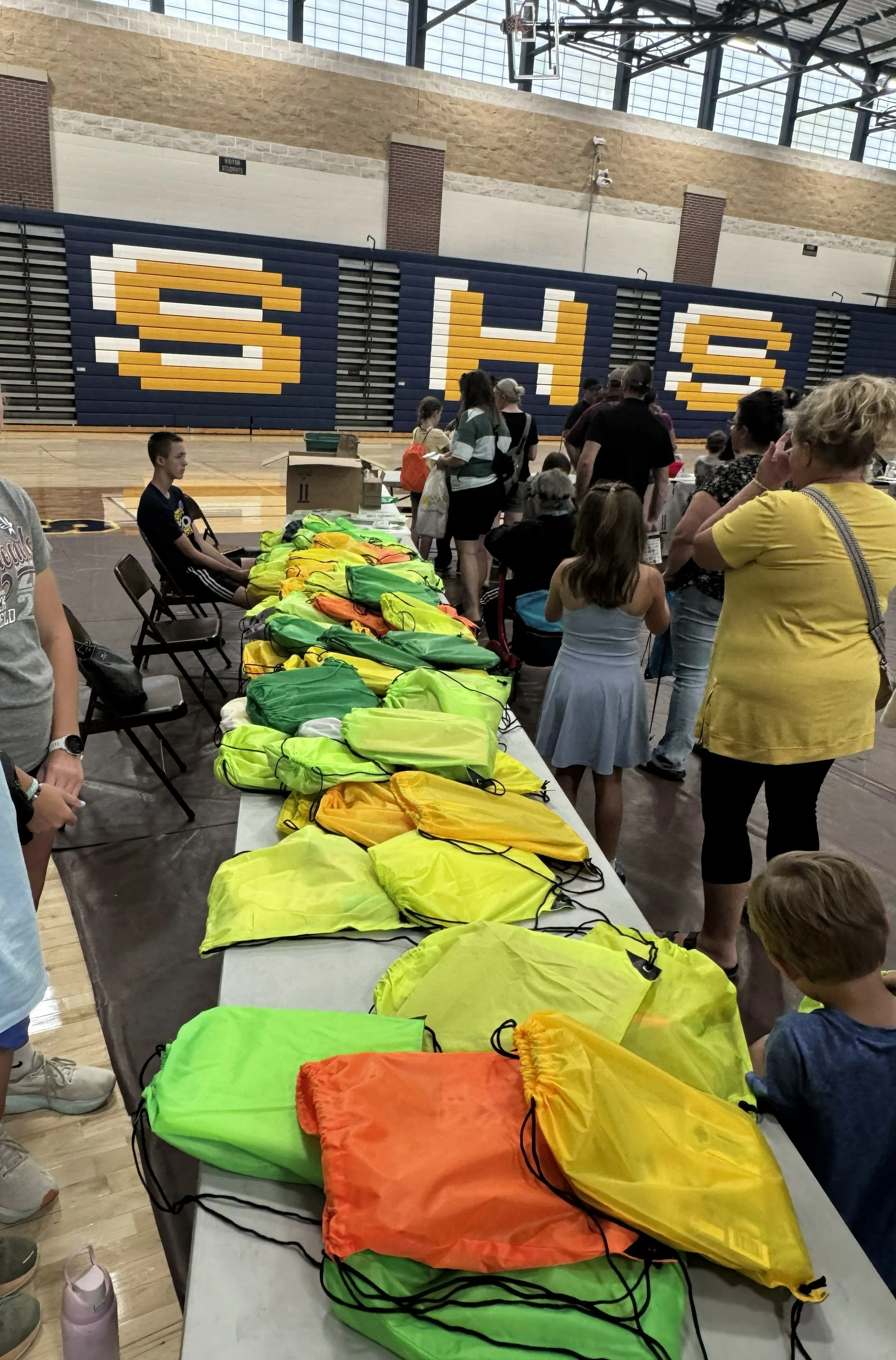 Event flyer for Blue Jay Bash at Shepherd High School on Tuesday, August 19, 2025, from 5 to 7 p.m. featuring school supplies, free food, outdoor games, face painting, and community resources.