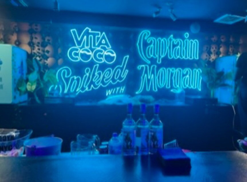 Vita coco spiked with captain Morgan! Such a fun event introducing their new collaboration. #vitacoco #captainmorgan #monterone #catering #monteronecatering