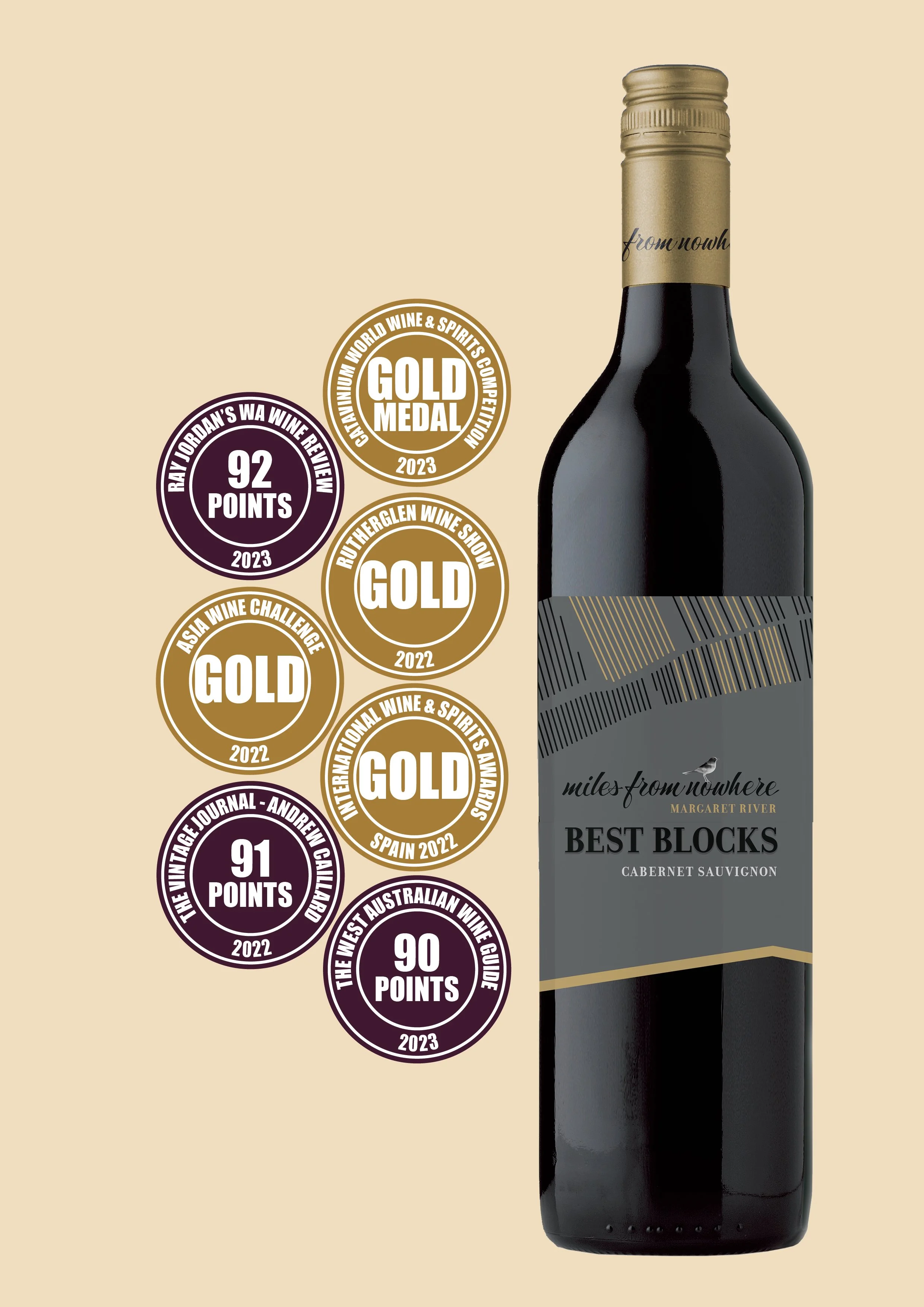 Miles From Nowhere - Best Blocks Cabernet Sauvignon 2019 - Margaret River Wine by Tate Wine