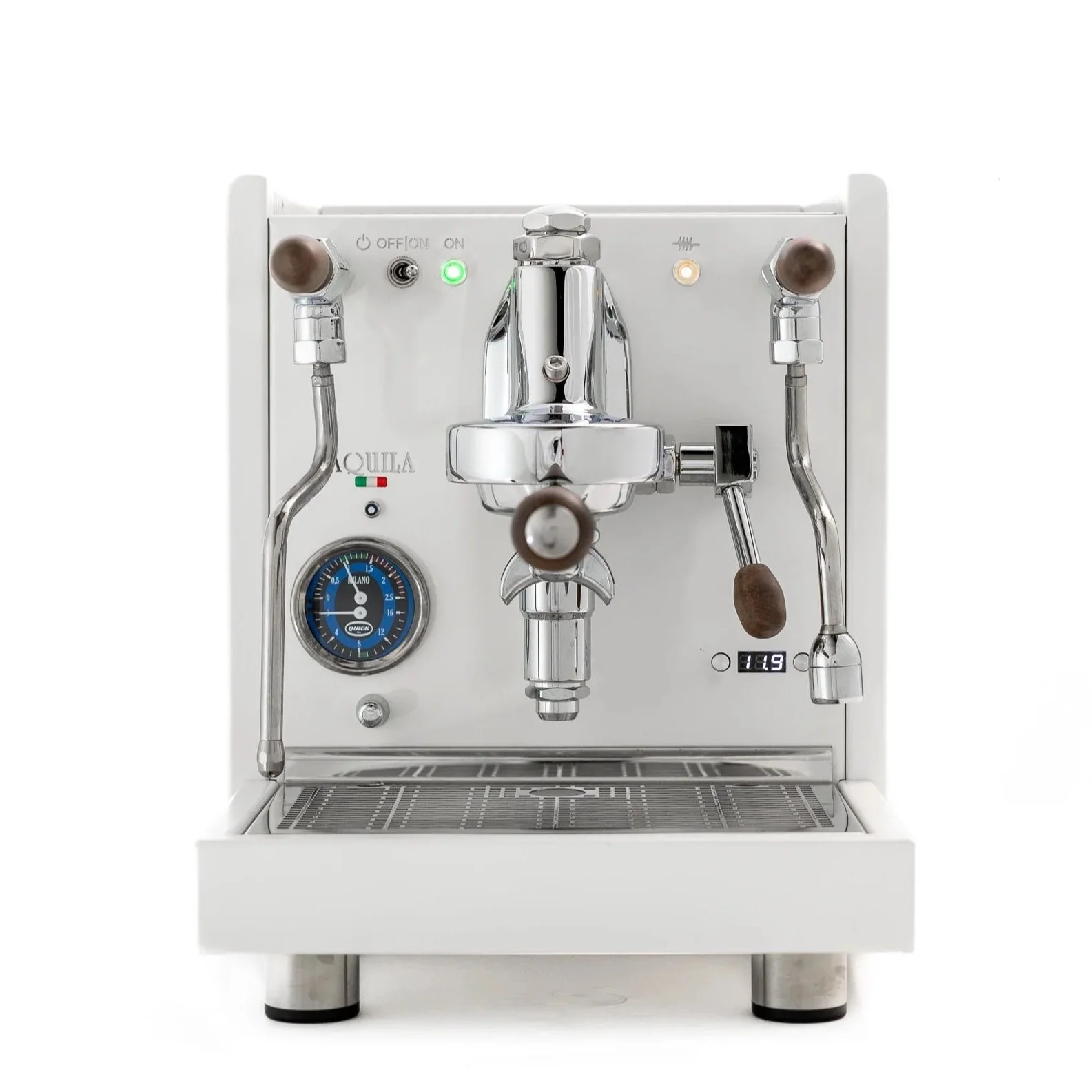 Quickmill Aquila Profi White Coffee Machine — Espresso Works Australia