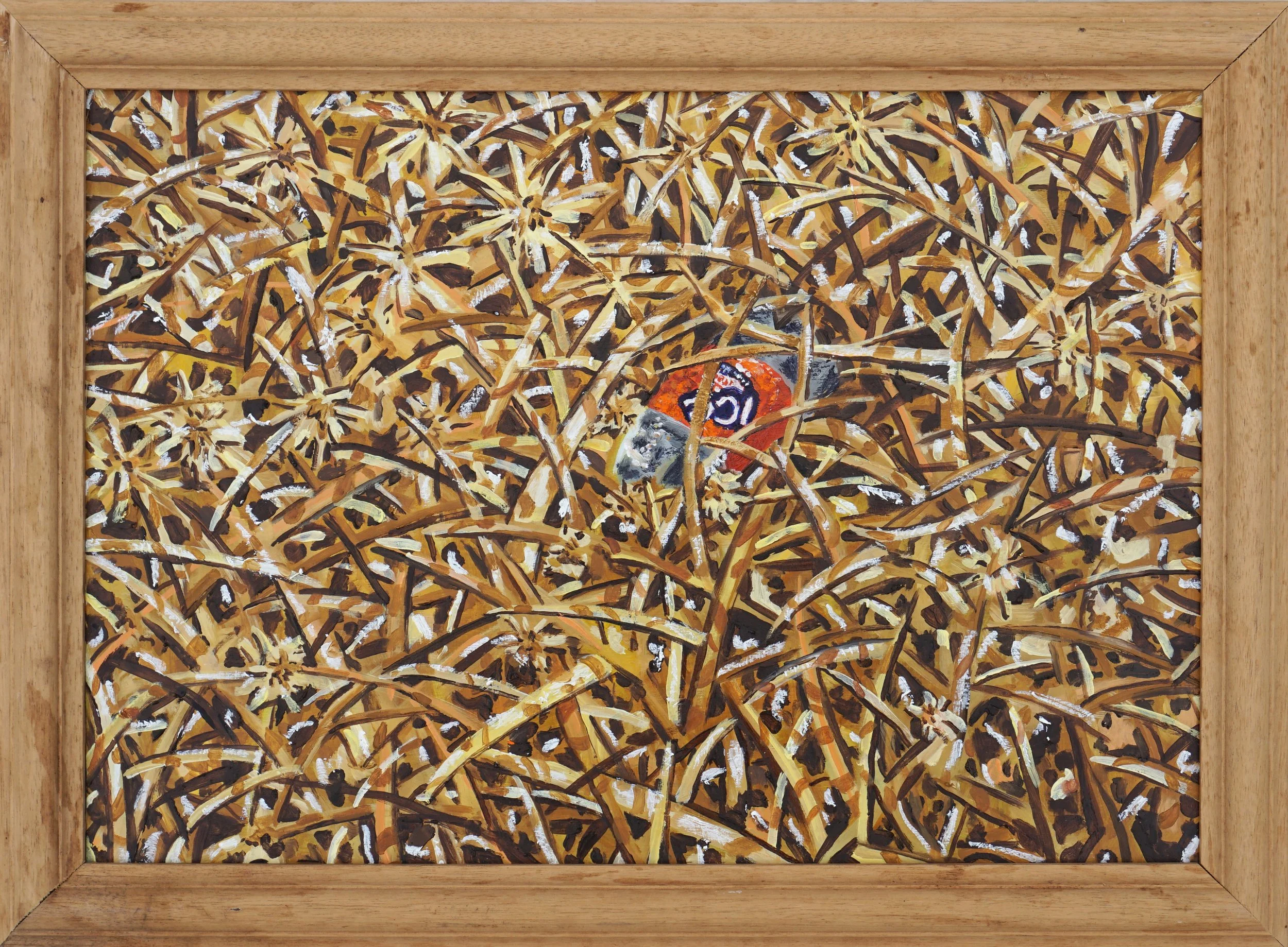 Volubilis, oil and oil stick on foam board in artist made frame, 35 x 48cm