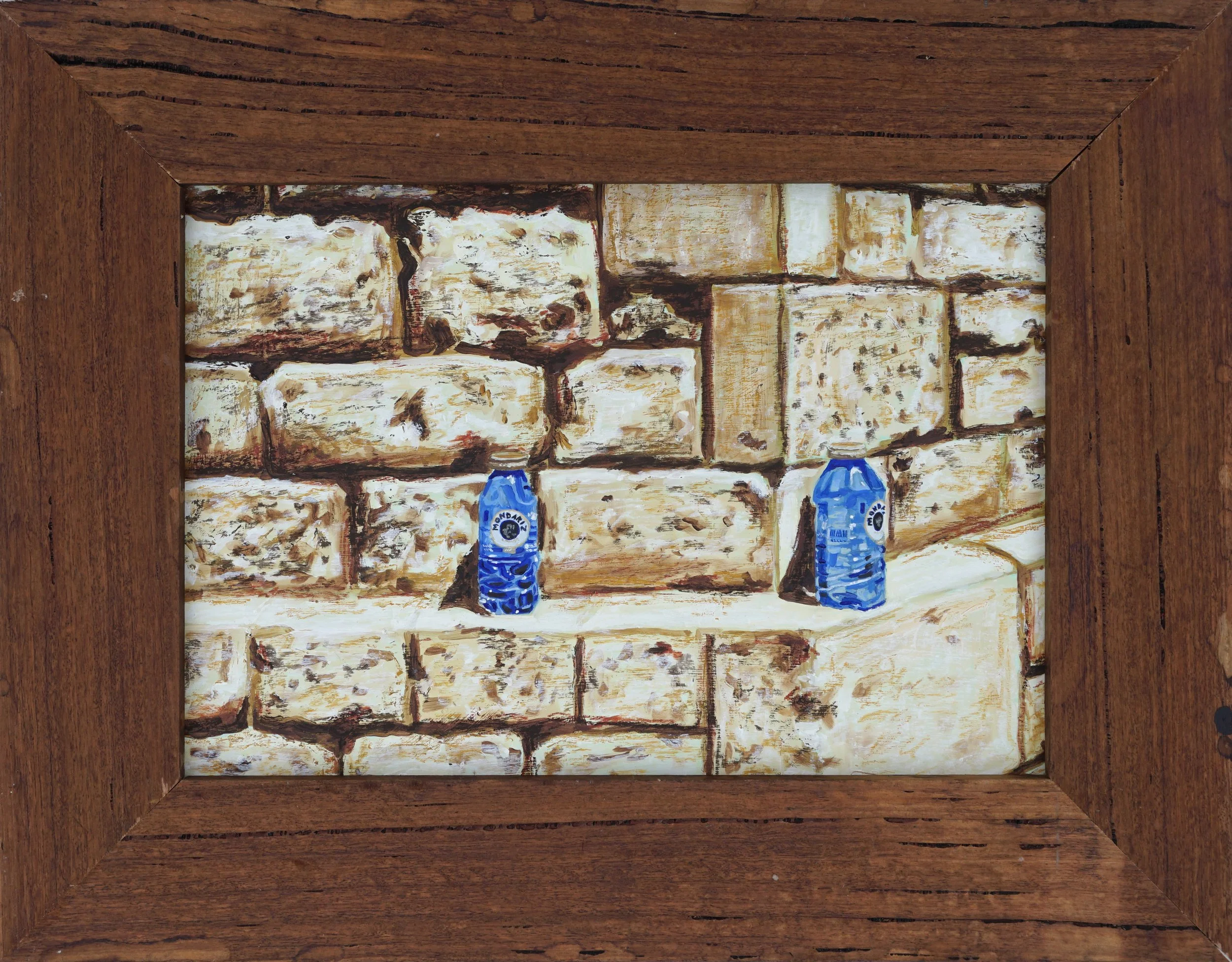 Barcelona I, oil and oil stick on foam board in artist made frame, 46 x 69cm