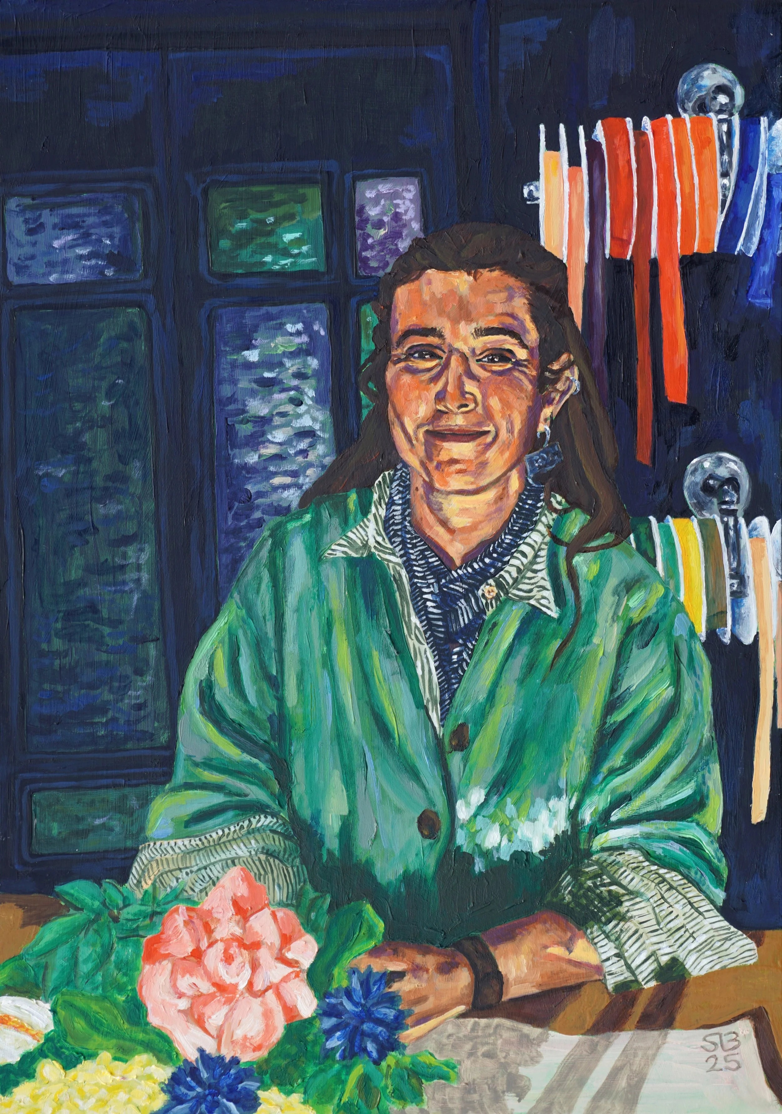 The Botanic Mechanic, oil on foam board, 42 x 29.5cm