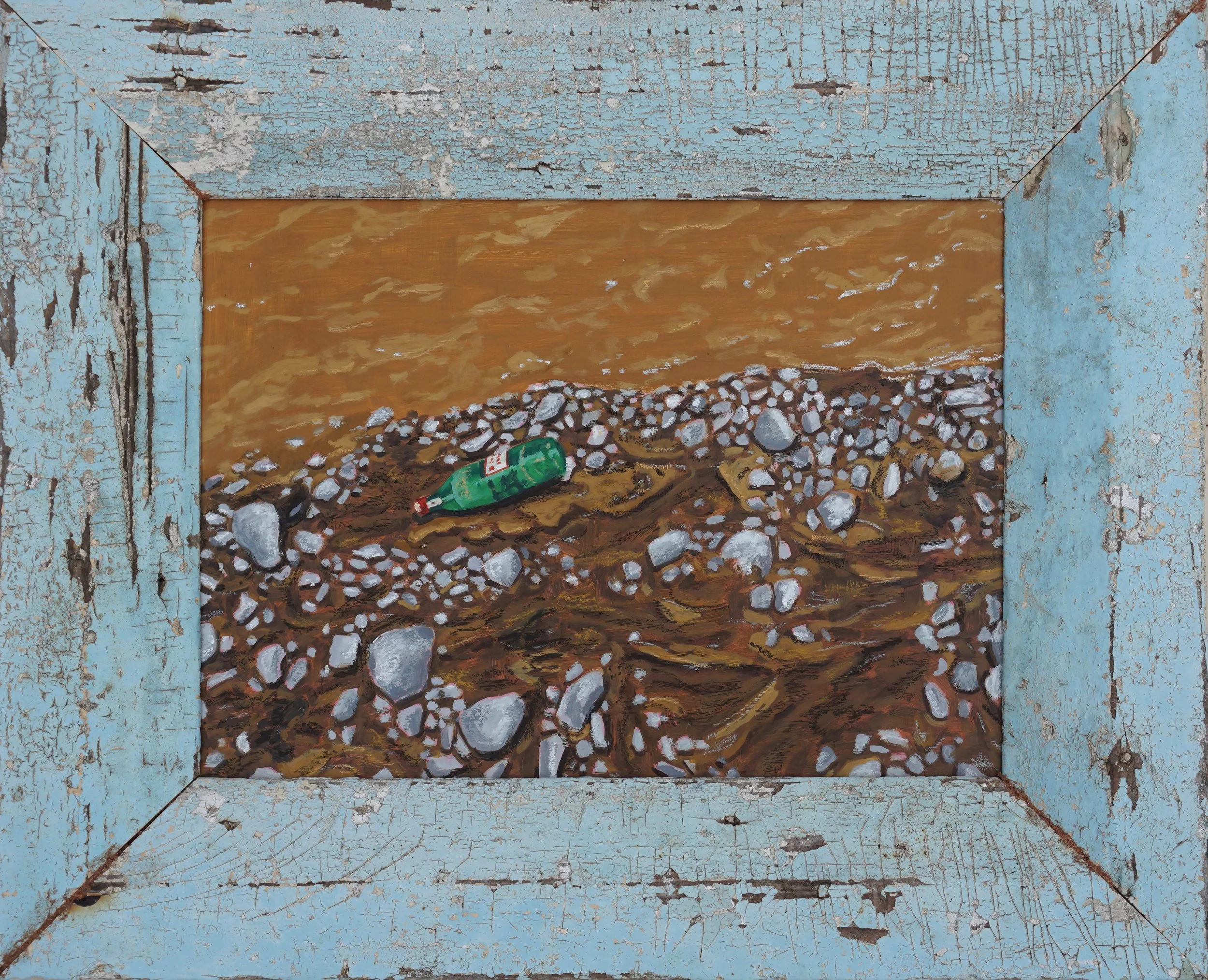 Tinghir I, oil and oil stick on foam board in artist made frame, 48 x 60cm