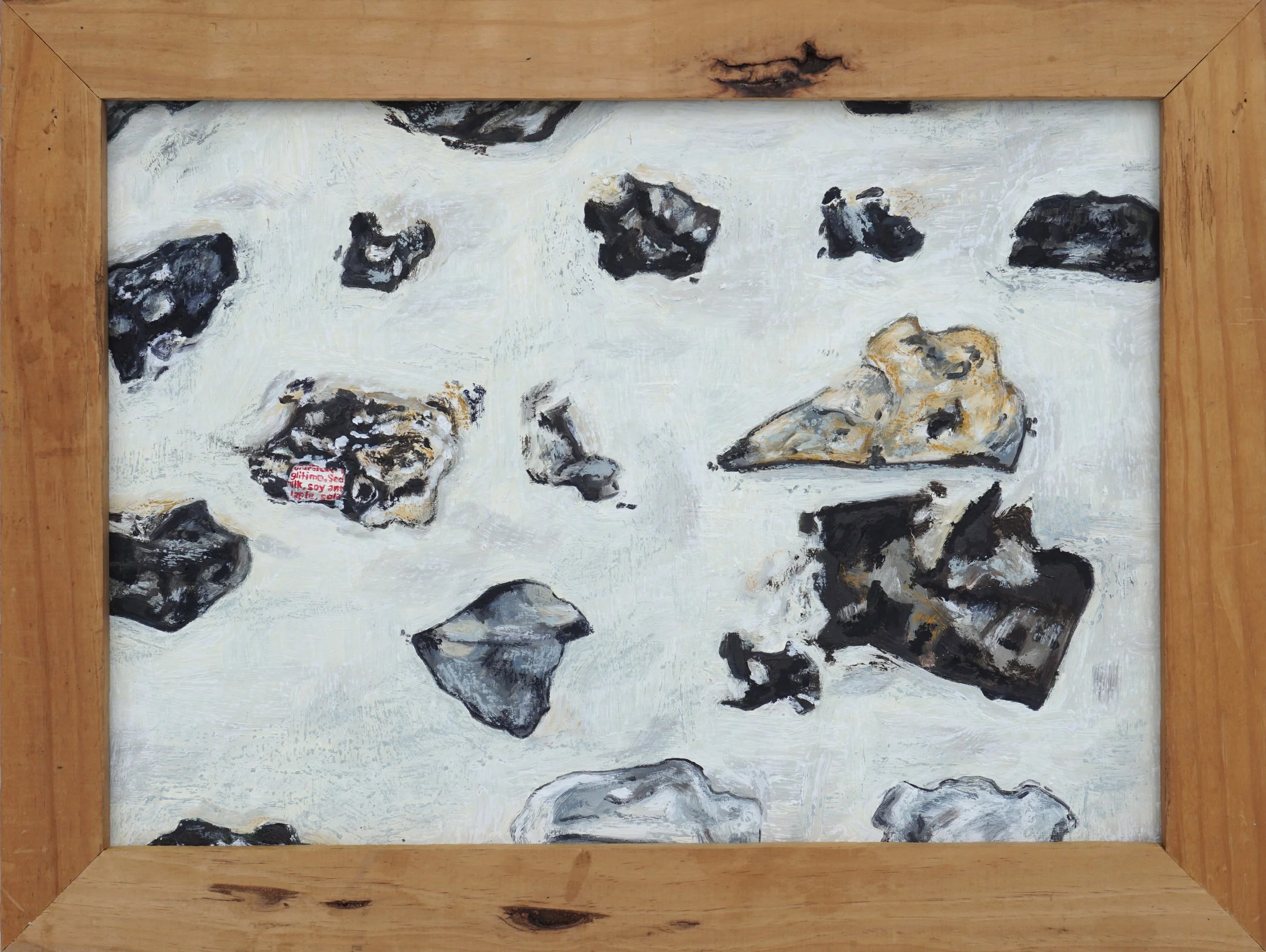 Paris II, oil and oil stick on foam board in artist made frame, 36 x 48cm