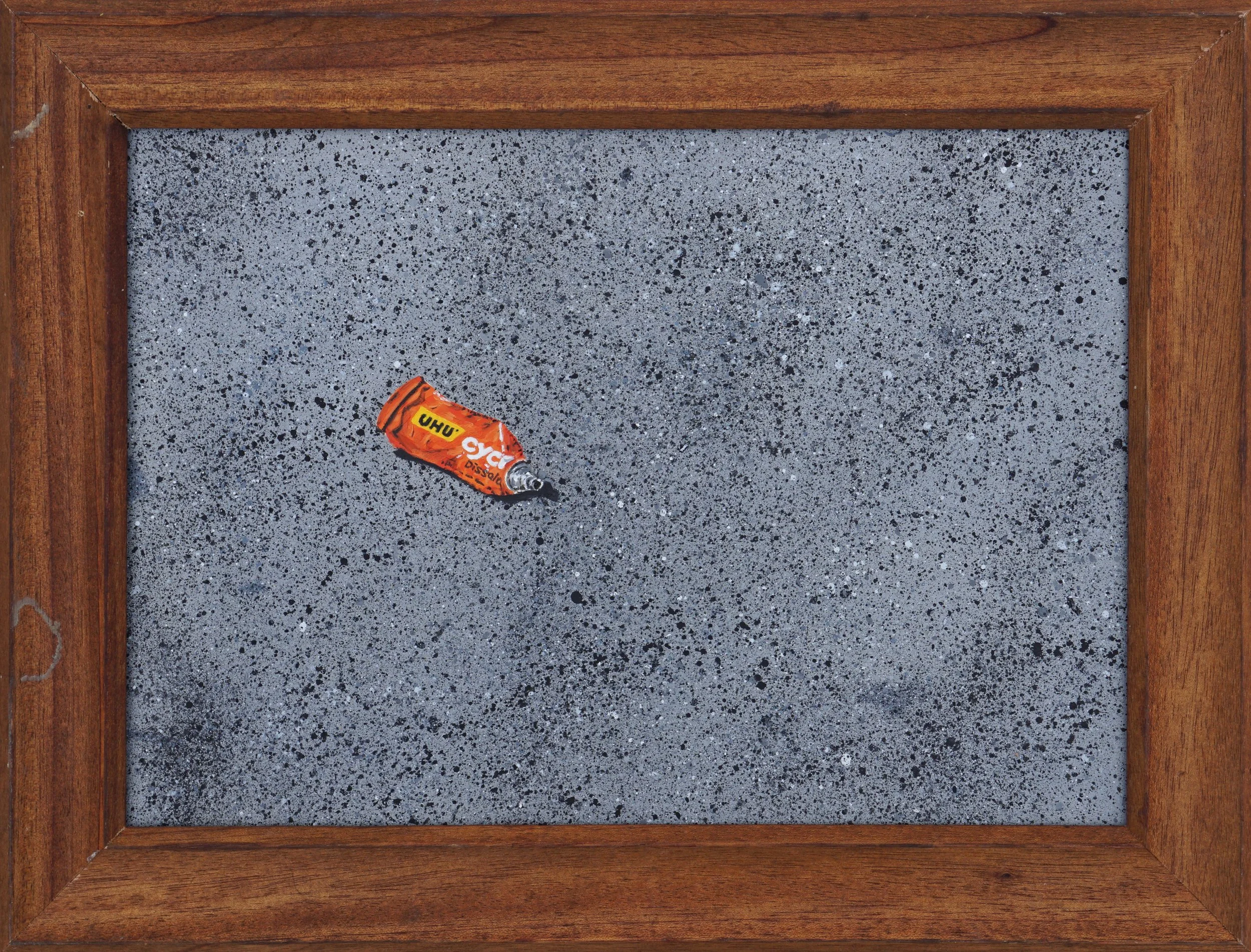 Tangier I, oil and oil stick on foam board in artist made frame, 38 x 51cm