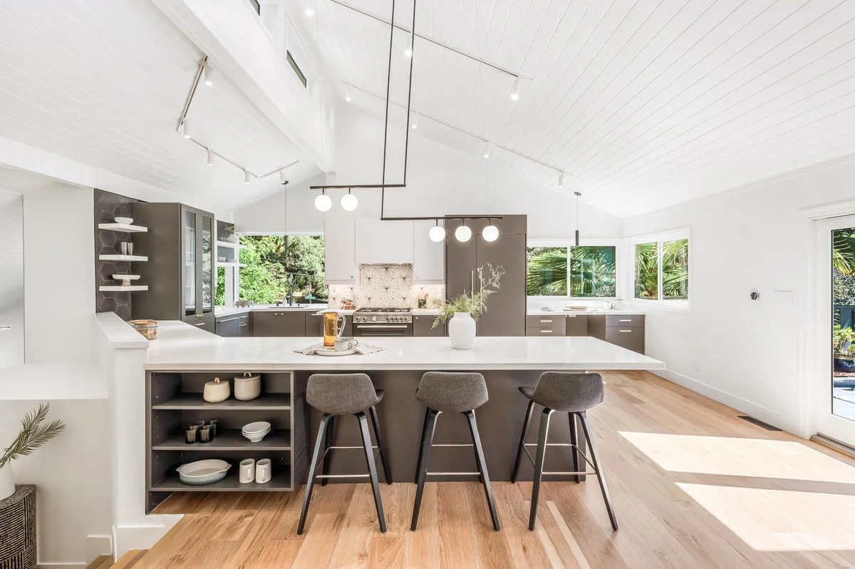 Gray Counter/Bar Stools