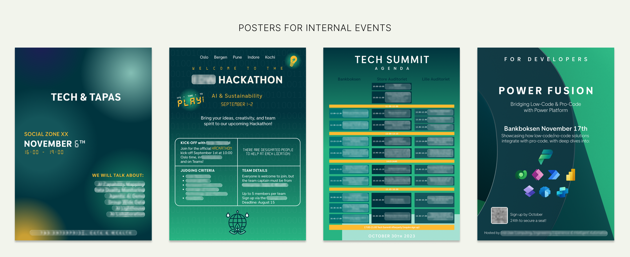 Poster designg or internal events