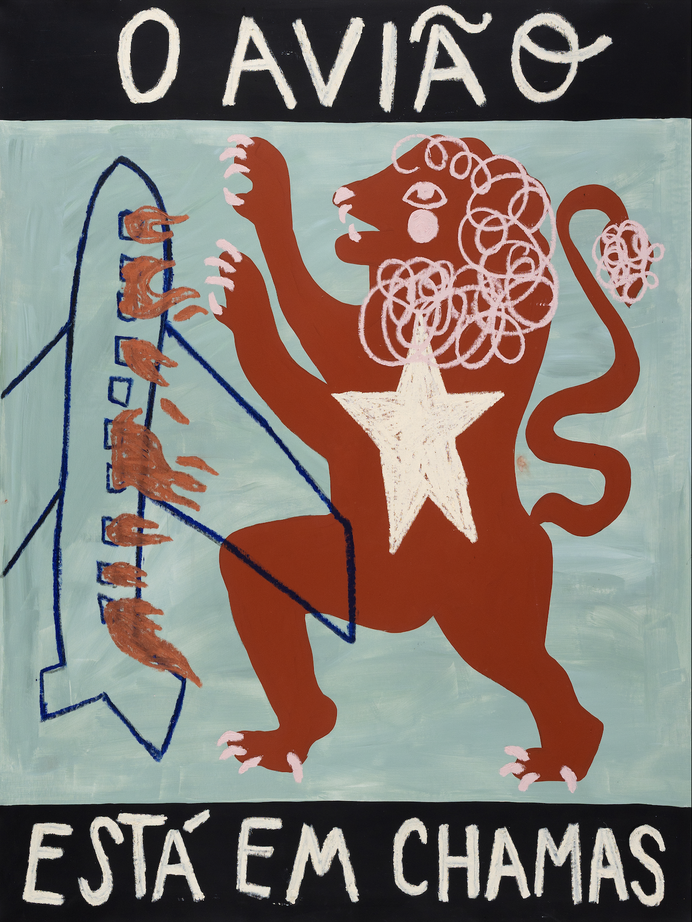 The plane is on fire