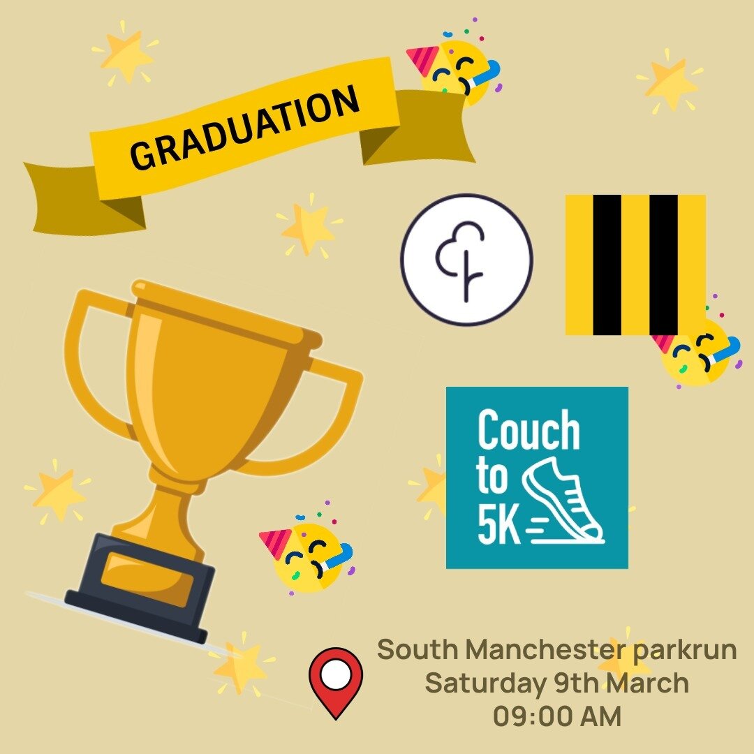 On Saturday 9th March, we will be celebrating the Graduation for our current Couch to 5K Cohort!!!

Come along to South Manchester parkrun (wearing your best black &amp; gold club vests, of course! 🖤💛) and help us congratulate these fantastic peopl