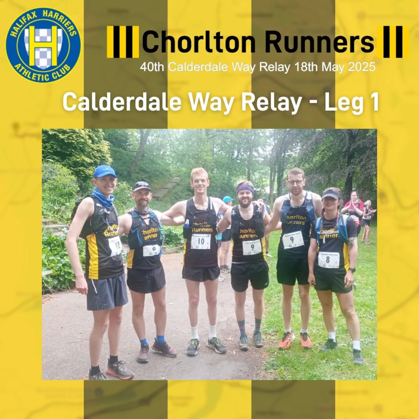 @halifax_harriers 40th Calderdale Way Relay 2025 - 18th May

Britain's biggest off road relay event, and our @chorltonrunners were taking part there today!

#calderdalewayrelay #halifaxharriers #chorltonrunners #offroad #trailrunning #running