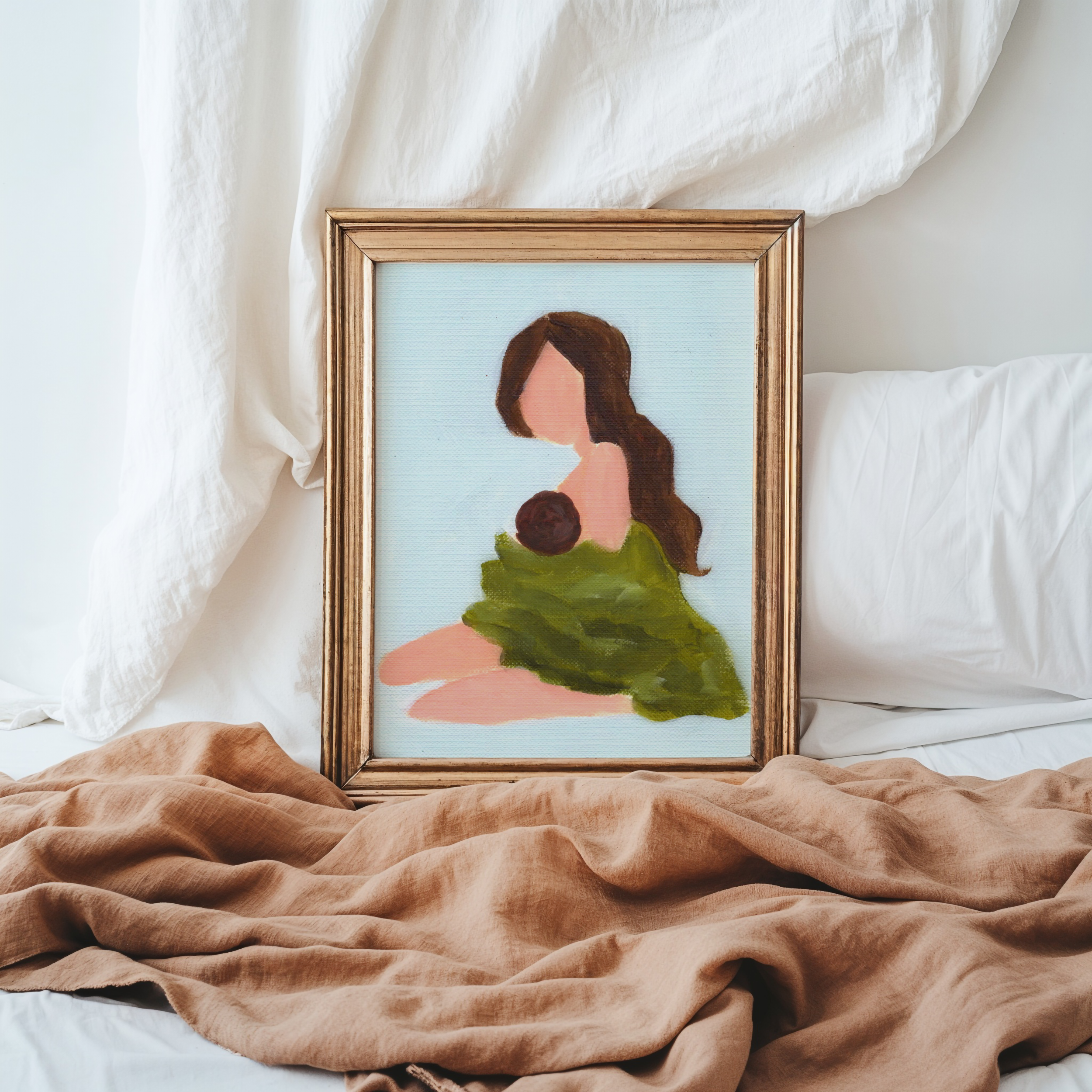 Nourish – Fine Art Print of Mother Nursing Baby | Impressionist Motherhood Artwork