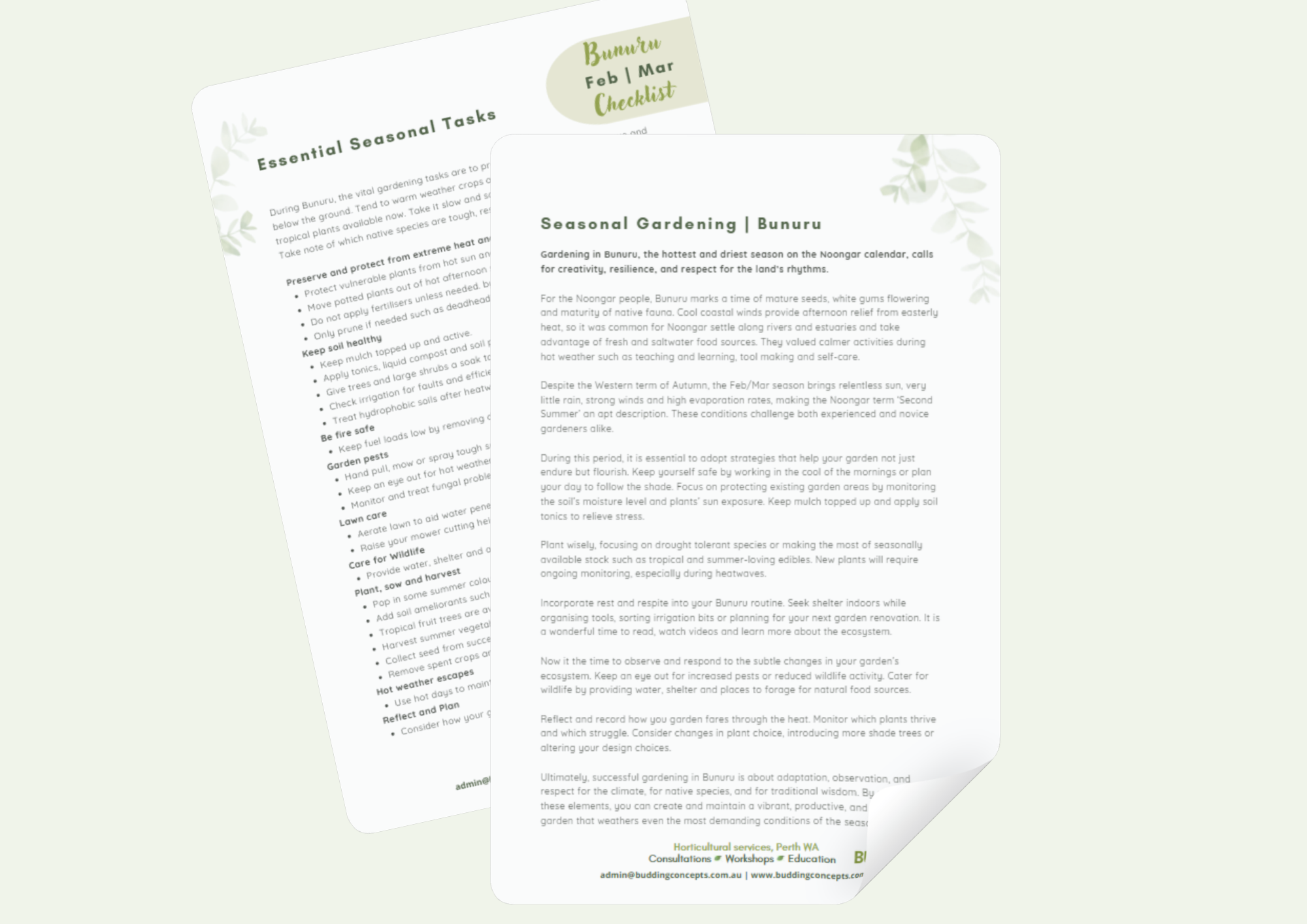 Gardening in Bunuru Factsheet