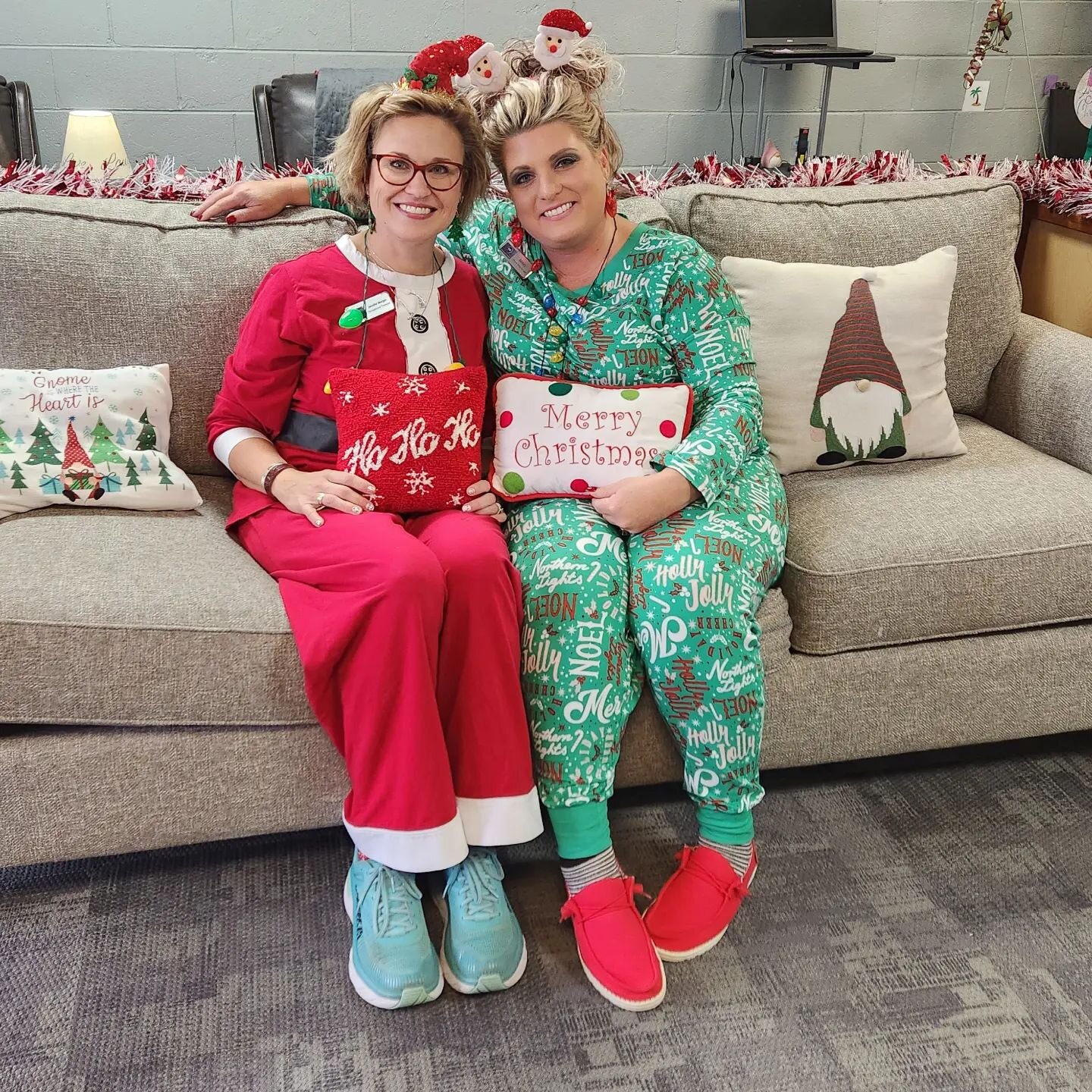 In celebration of Christmas week, we wore Christmas pajamas yesterday.

#merrychristmas
#occupationaltherapy