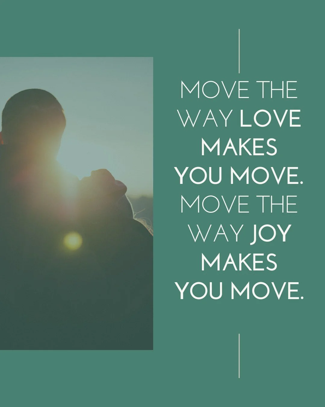 Mindful Monday 🌿

&ldquo;Move the way love makes you move.
Move the way joy makes you move.&rdquo;

Take a moment today to notice how your body wants to move. Whether it&rsquo;s stretching, walking, yoga, or simply shifting in your chair, let your m