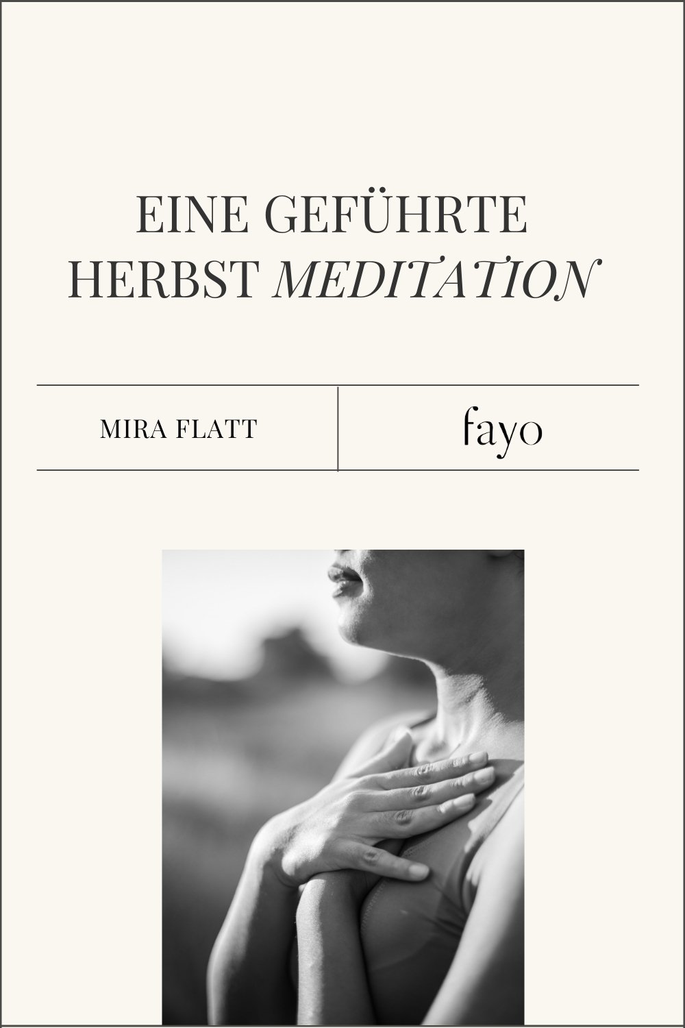 Eine Herbstmeditation für Anfänger