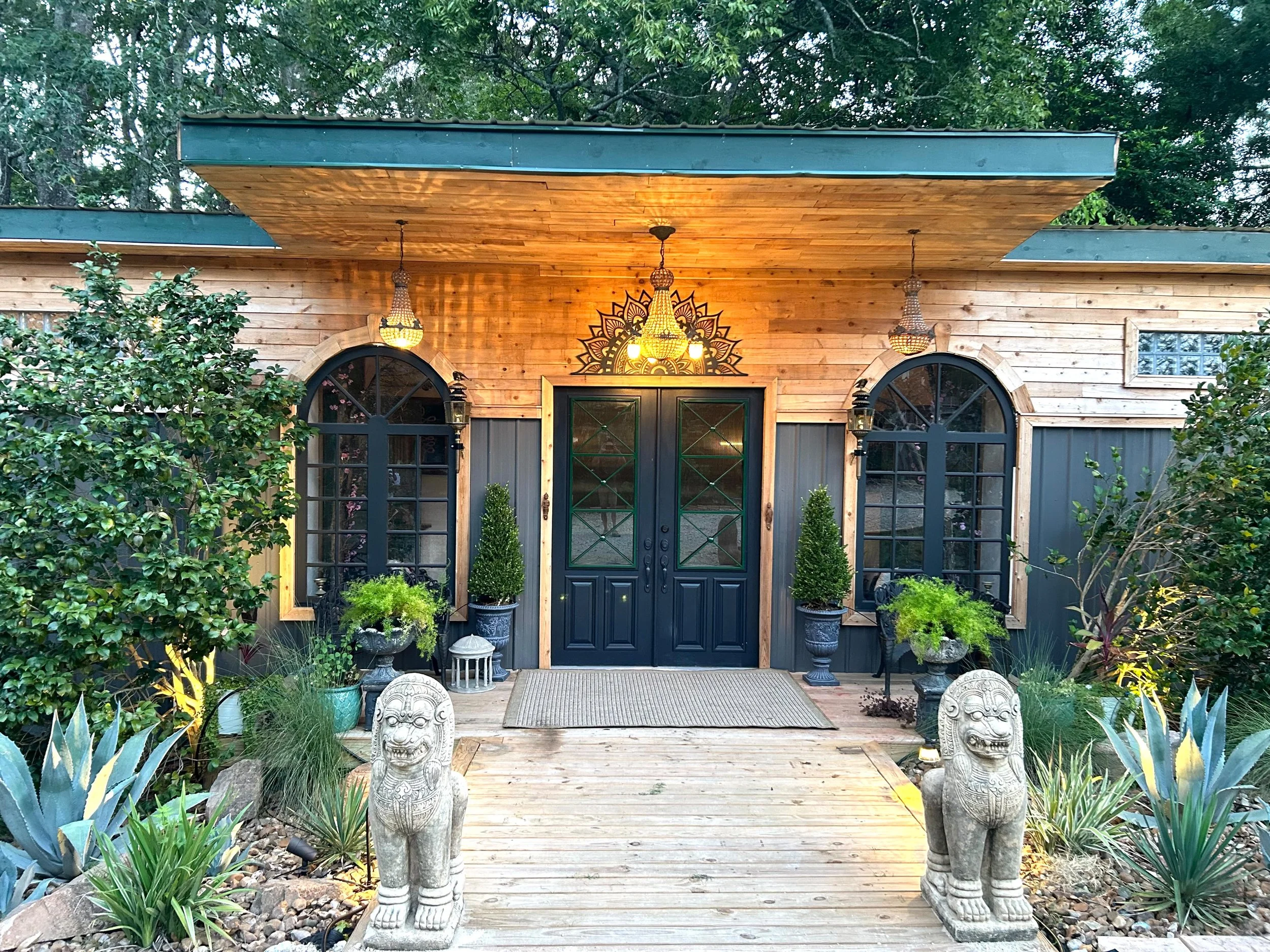 Entrance to Golden Hill Retreat Center with garden pathway