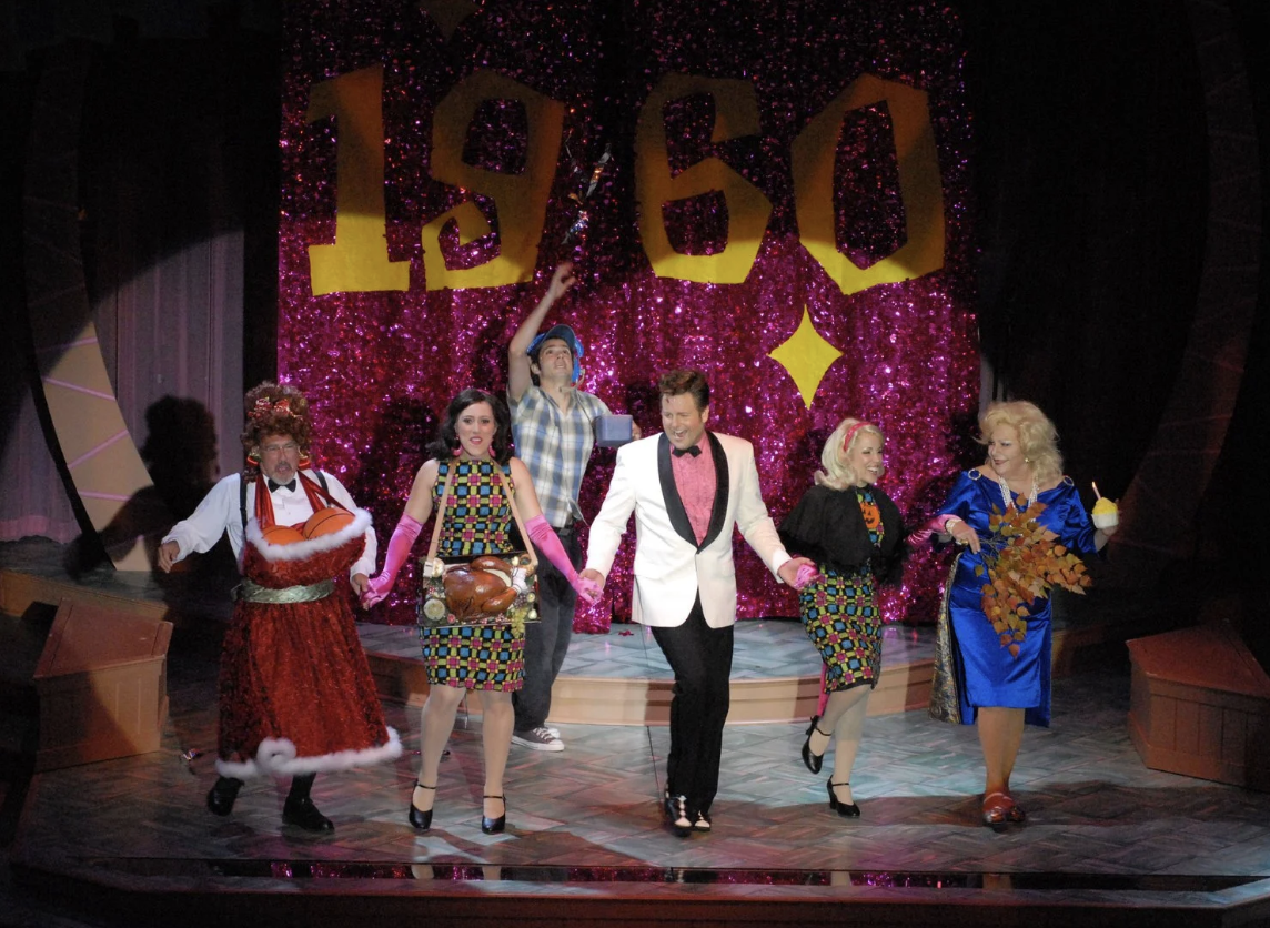 Cast of Breaking Up Is Hard to Do at Actors’ Playhouse in Coral Gables, Florida.