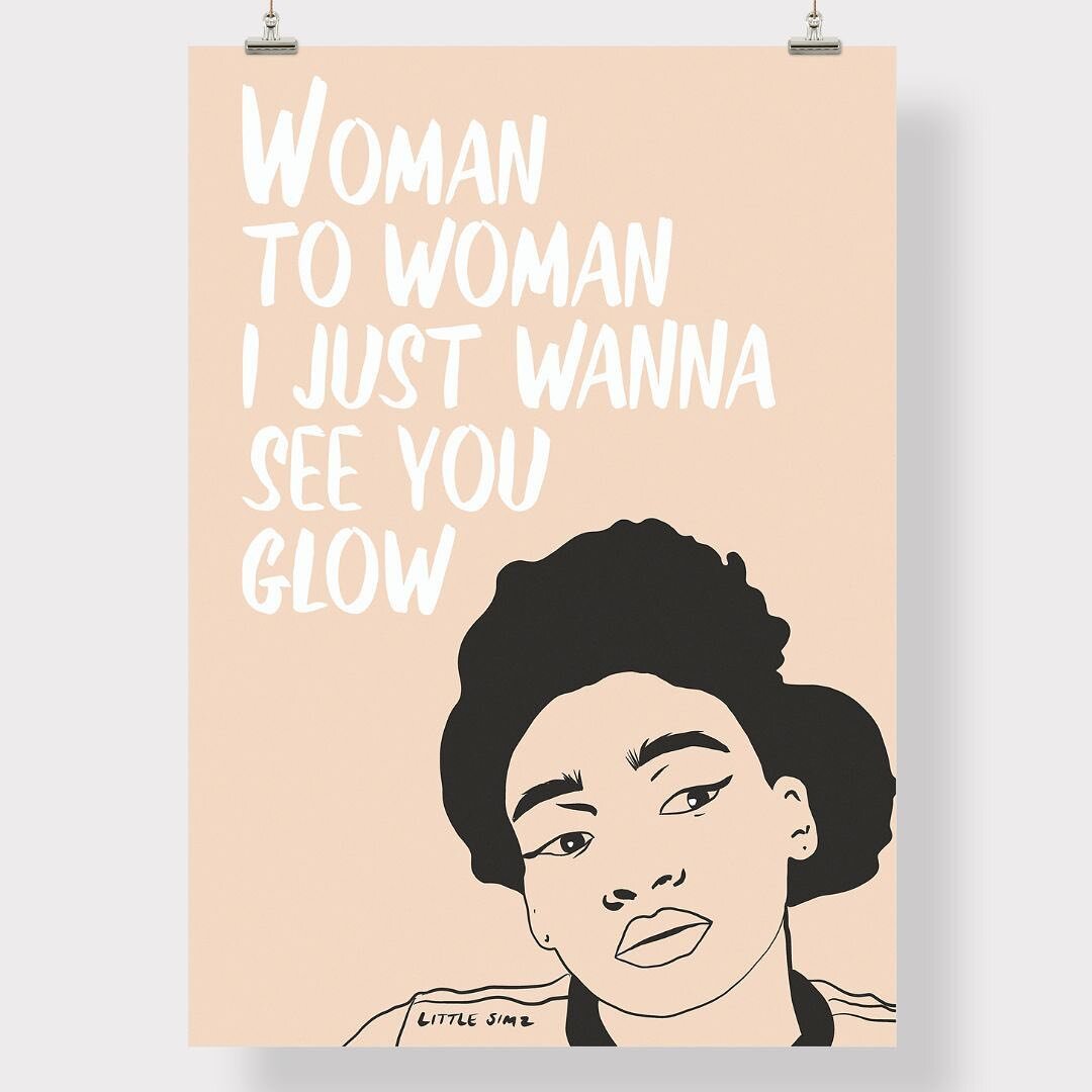 This Little Simz art print is part of a lyric collection I&rsquo;ve designed, which are available to buy on my new website! Yey! Glow girl! ✨ 🔗Link in bio
.
.
.
.
.
.
.
.
#artprints #artprintsforsale #smallbusinessuk #hartleywintney #quoteart #desig