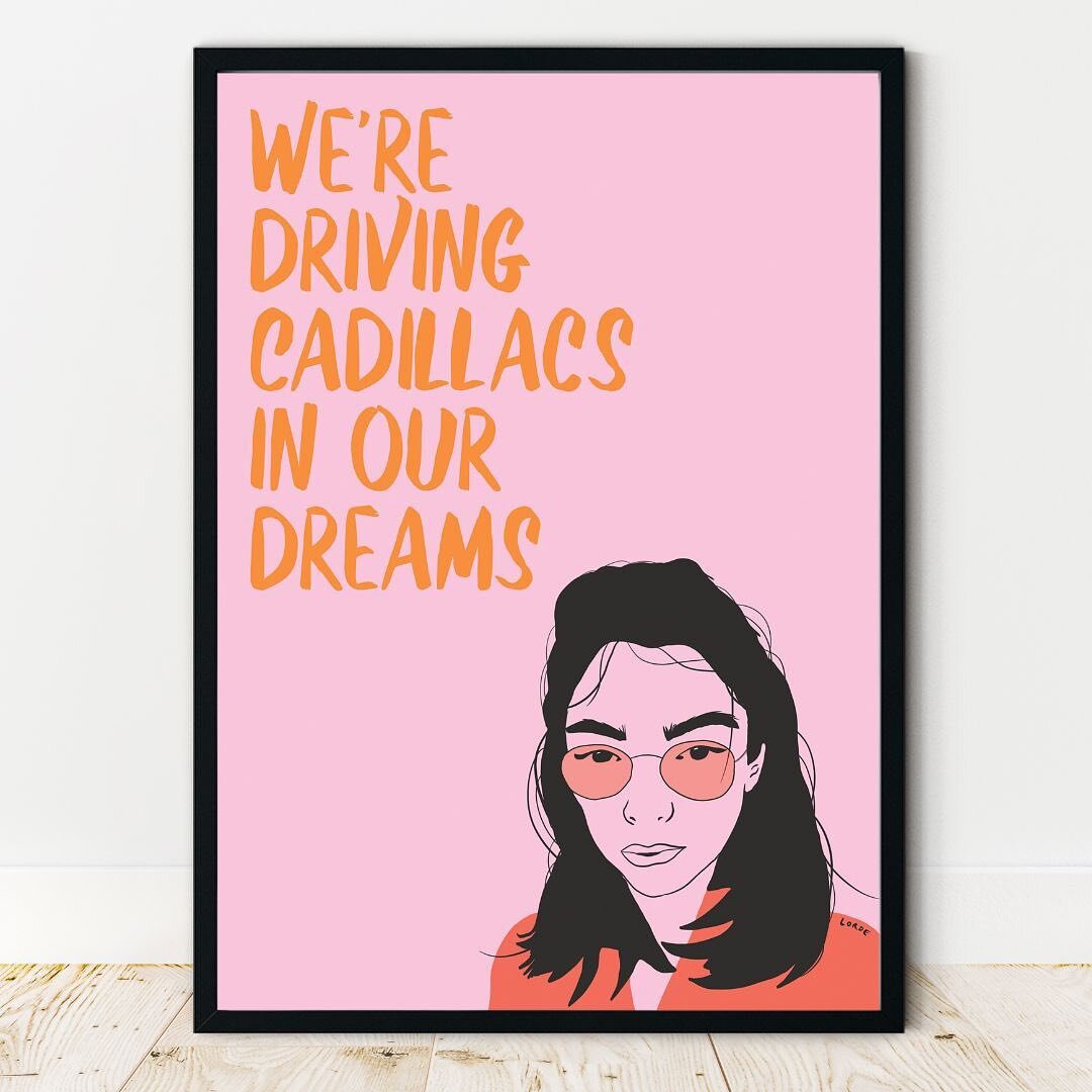 I love Lorde SO! MUCH! What an absolute queen, and this is one of my favourite lyrics of hers. 👑🌴 A4 and A3 prints available to buy on my new website, yey! 🔗Link in bio
.
.
.
.
.
.
.
.
#artprints #artprintsforsale #smallbusinessuk #hartleywintney 