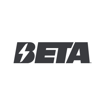 Stylized "BETA" logo with a lightning bolt design.