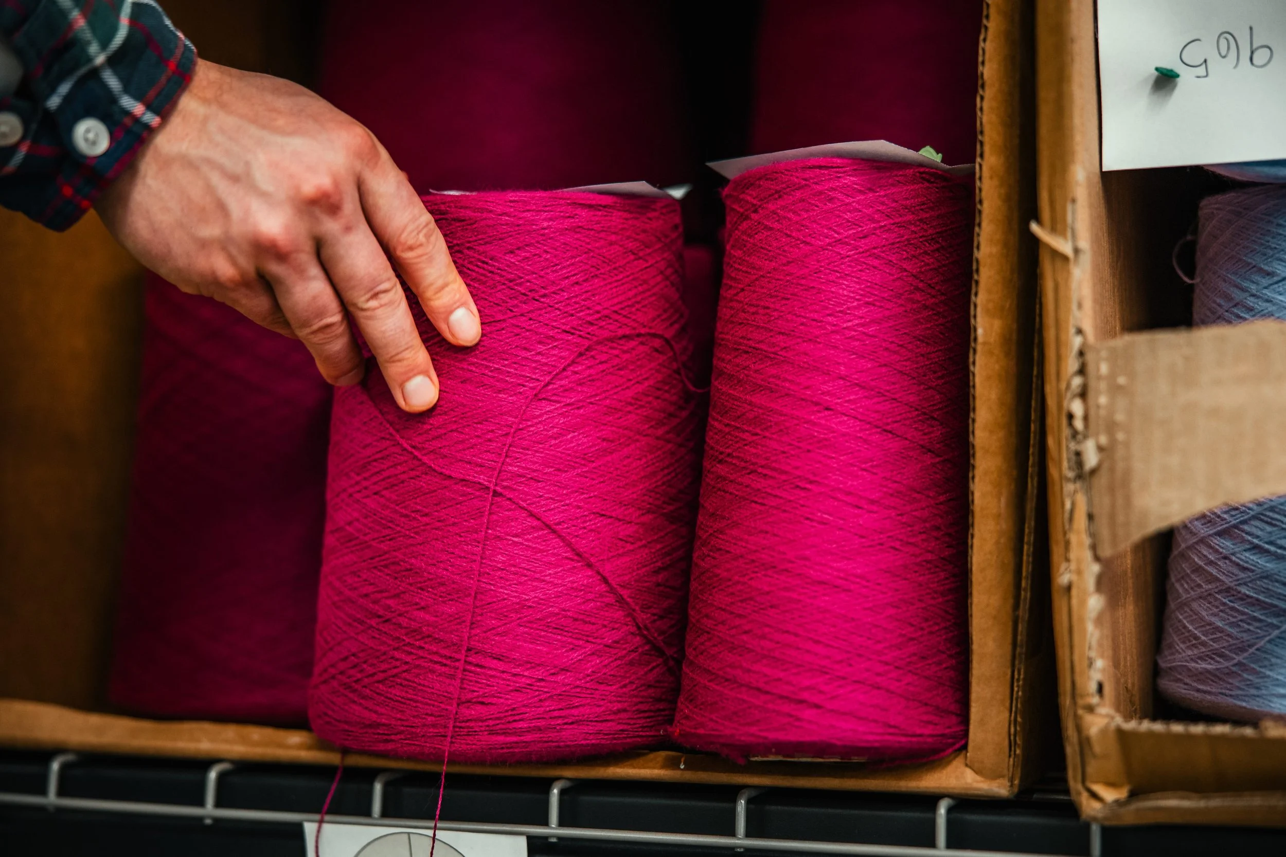 premium acrylic yarn used for custom beanies at fourbital factory