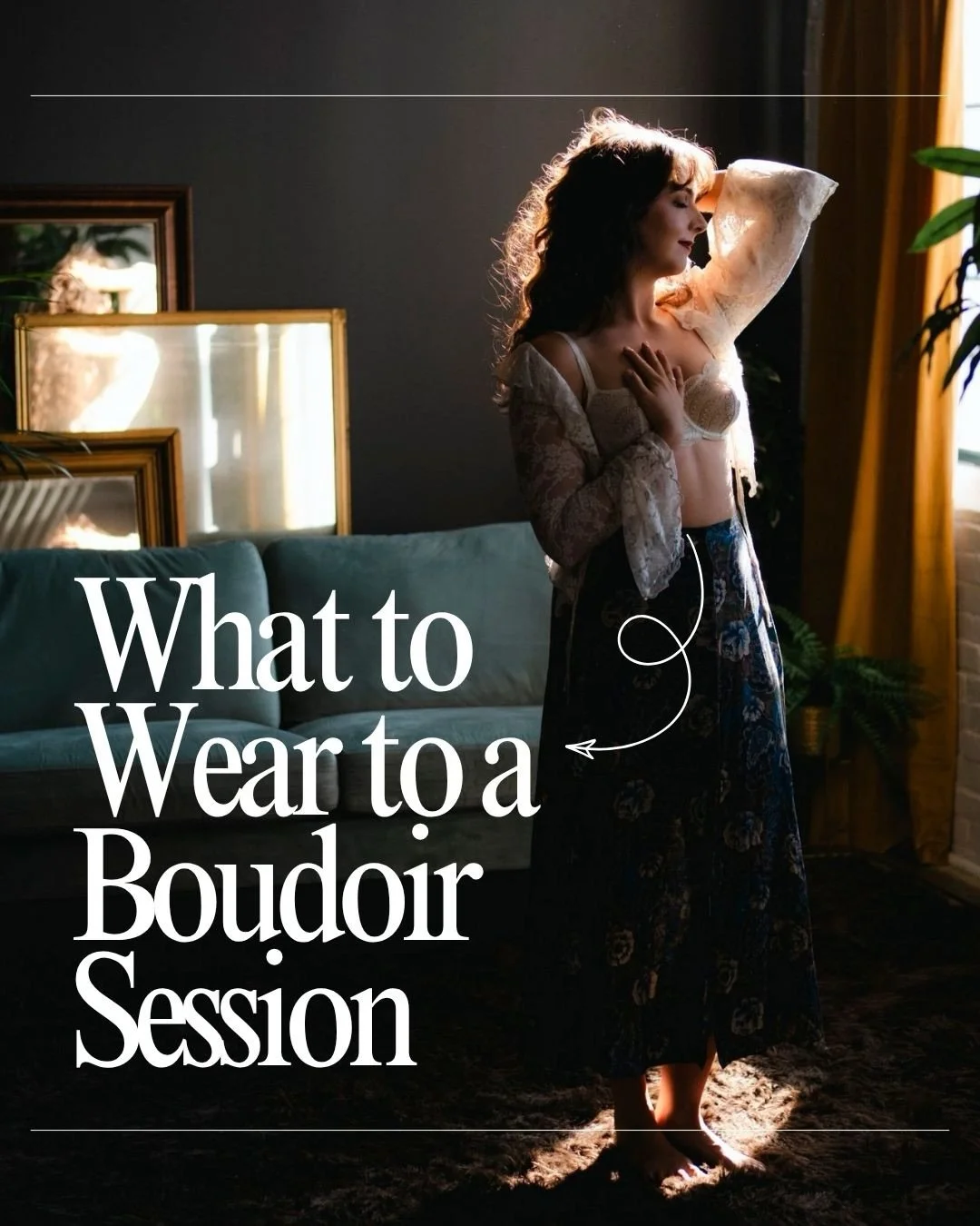 Your friendly reminder that you can wear just about anything to your boudoir session 👠

But here&rsquo;s a few ideas to get the wheels turning:
 
A body suit, t-shirt, dress, two piece set, leather jacket, jersey, your birthday suit, corset, body ch
