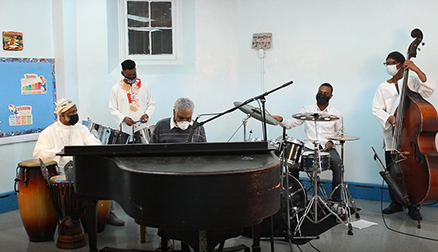 Musicians, Frankie Mcintosh, Maxie Gouevia, Rashid Thorne And Menes De Griot..