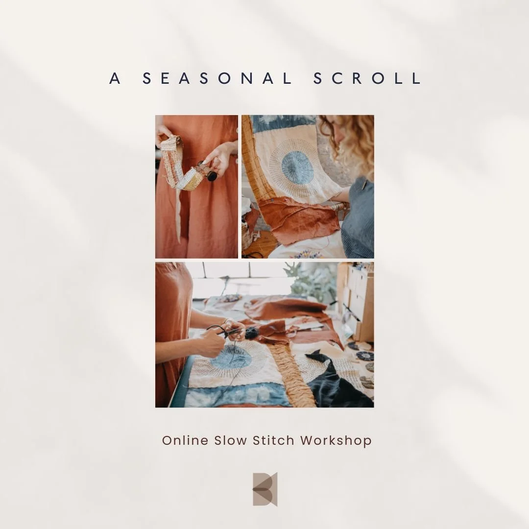 A Seasonal Scroll – Online Slow Stitch Workshop 