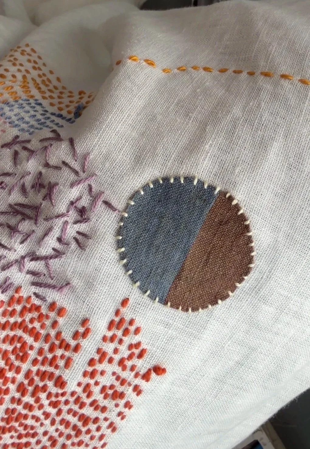 Stitch doodle applique circle