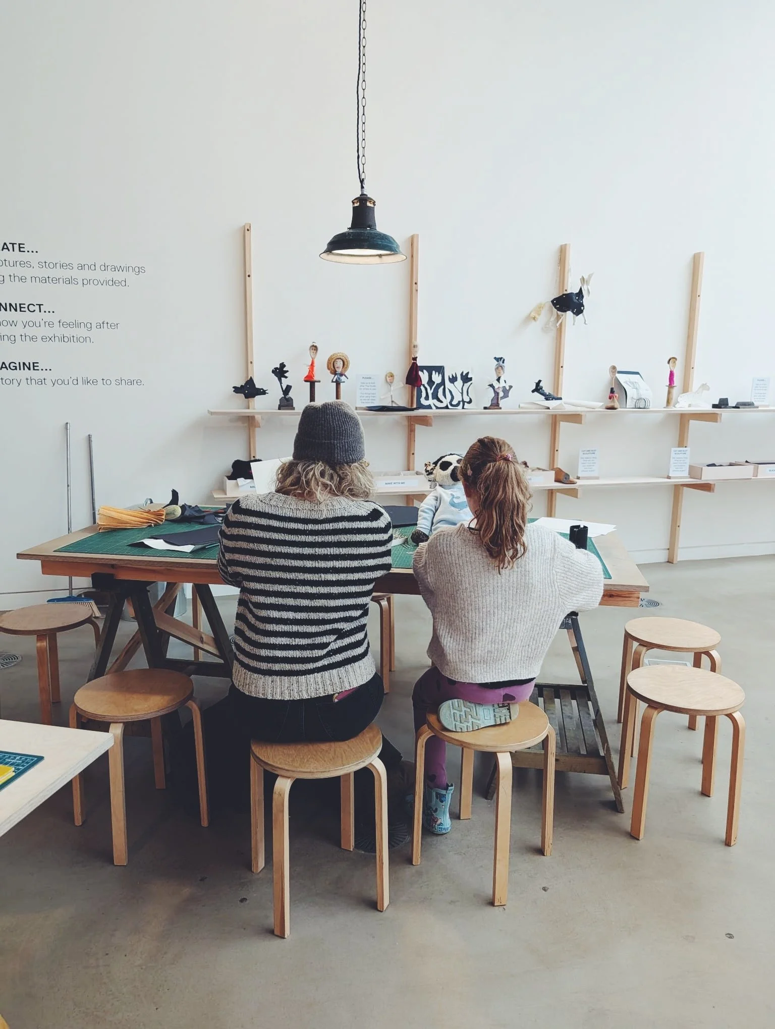 Rebekah Johnston and her Daughter in the Studio , Yorkshire Sculpture Park