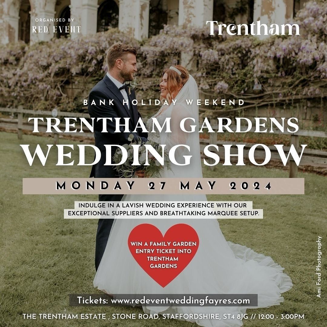Exciting news - we&rsquo;re back! 🎉 

Save the date for the Trentham Gardens Wedding Show on bank holiday Monday, May 27, 2024! 🌸 

Organized by the amazing @redeventuk , this promises to be an unforgettable showcase with fantastic deals from incre