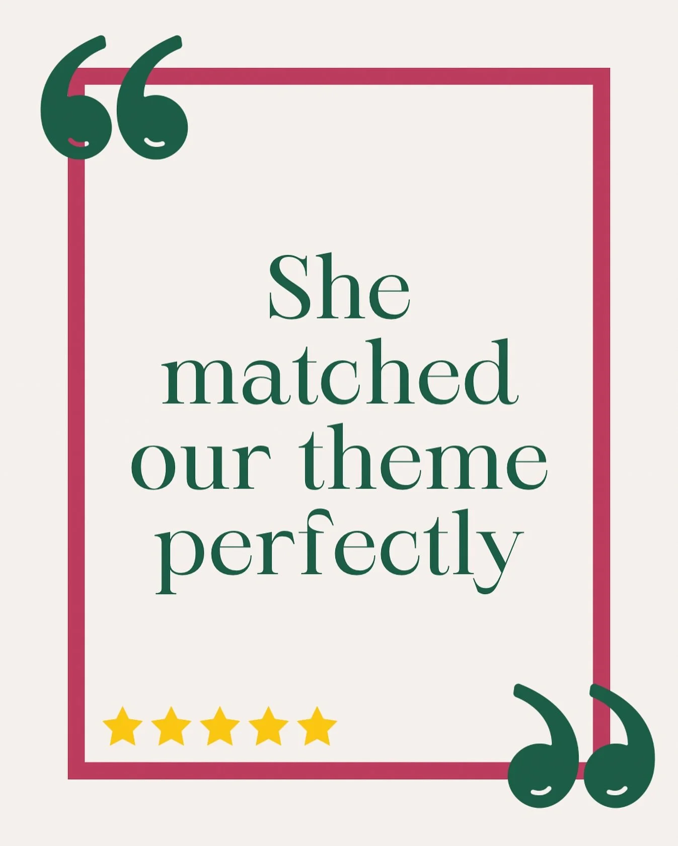 ✨ My Couples&rsquo; Kind Words ✨

&ldquo;She matched our theme perfectly&rdquo; 🌿
Tell me your vision (even if it&rsquo;s just a vibe) and I&rsquo;ll work my magic to bring it to life ✨ 
Matching colours, themes, and textures so everything flows bea