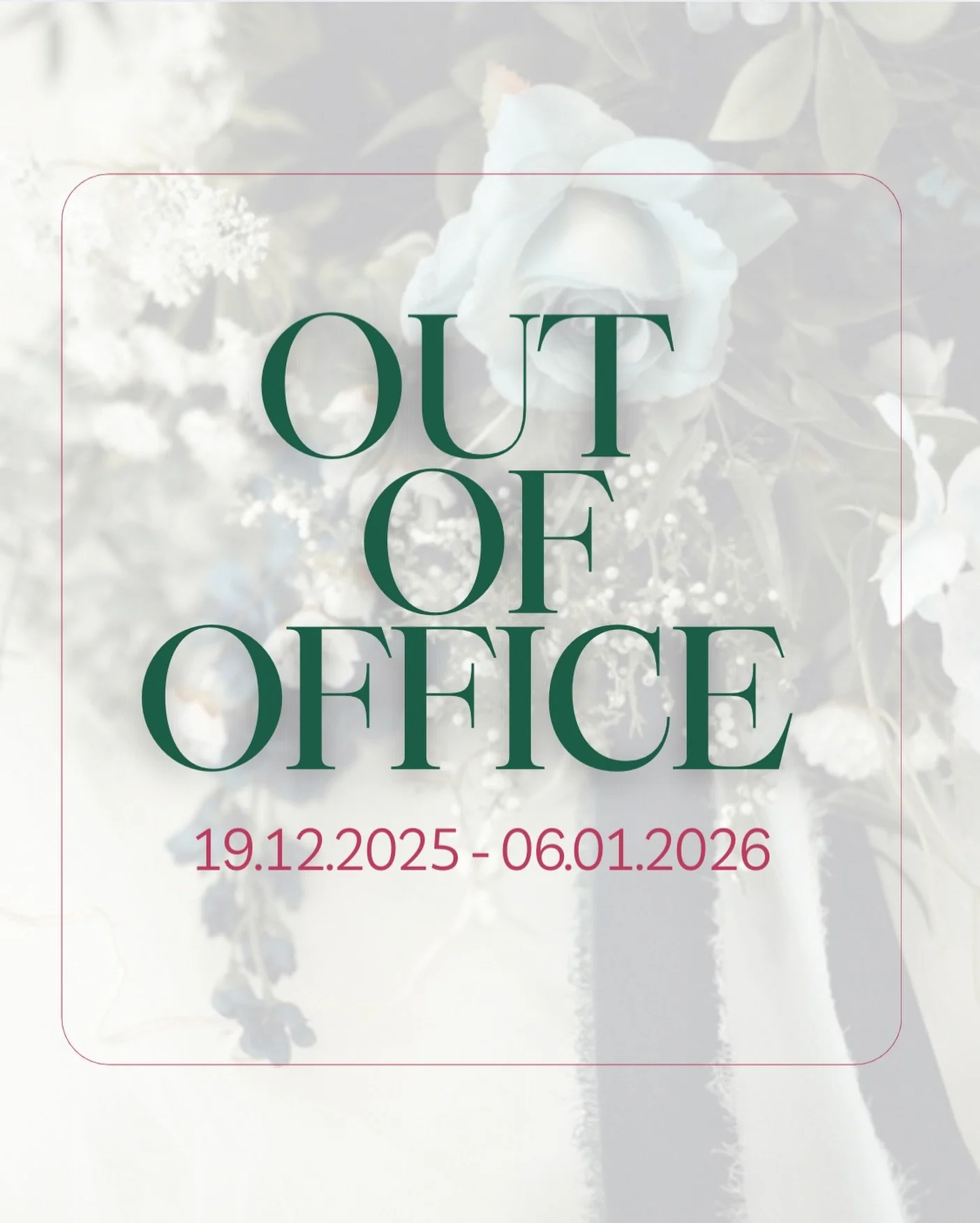 OUT OF OFFICE 🎄✨

I&rsquo;ll be stepping away properly over Christmas to spend time with my family and celebrate my twin boys turning 7 on Boxing Day 🎉🎂
December is a huge one in our house, and after what&rsquo;s been a wonderfully busy year, I&rs